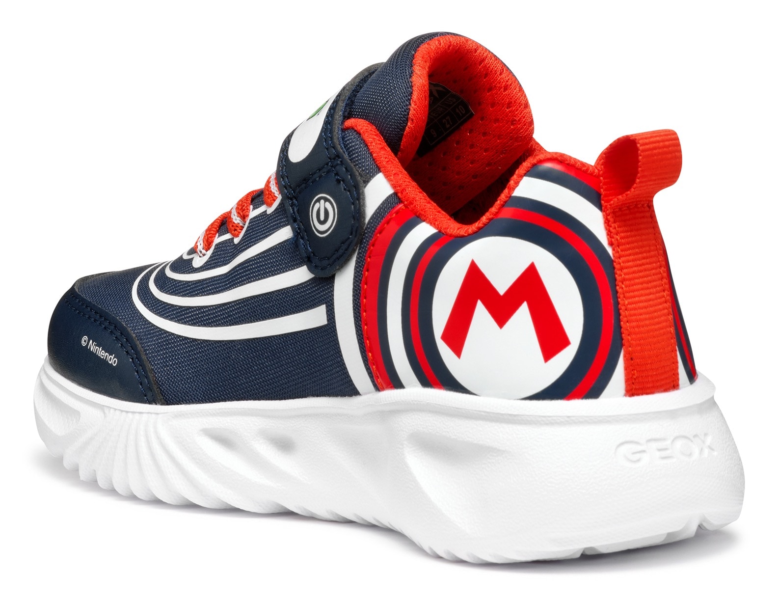 Geox Sneaker »J ASSISTER BOY Blinkschuh«, Sneaker, Klettschuh, Retro Sneaker mit Super Mario Motiv