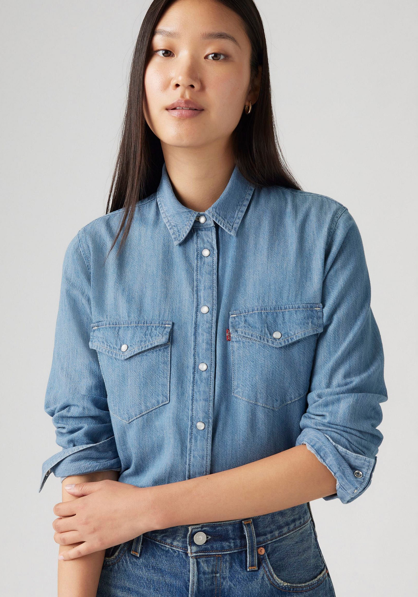 Levi's® Jeansbluse »ESSENTIAL WESTERN«, mit Brusttaschen mit Druckknöpfen