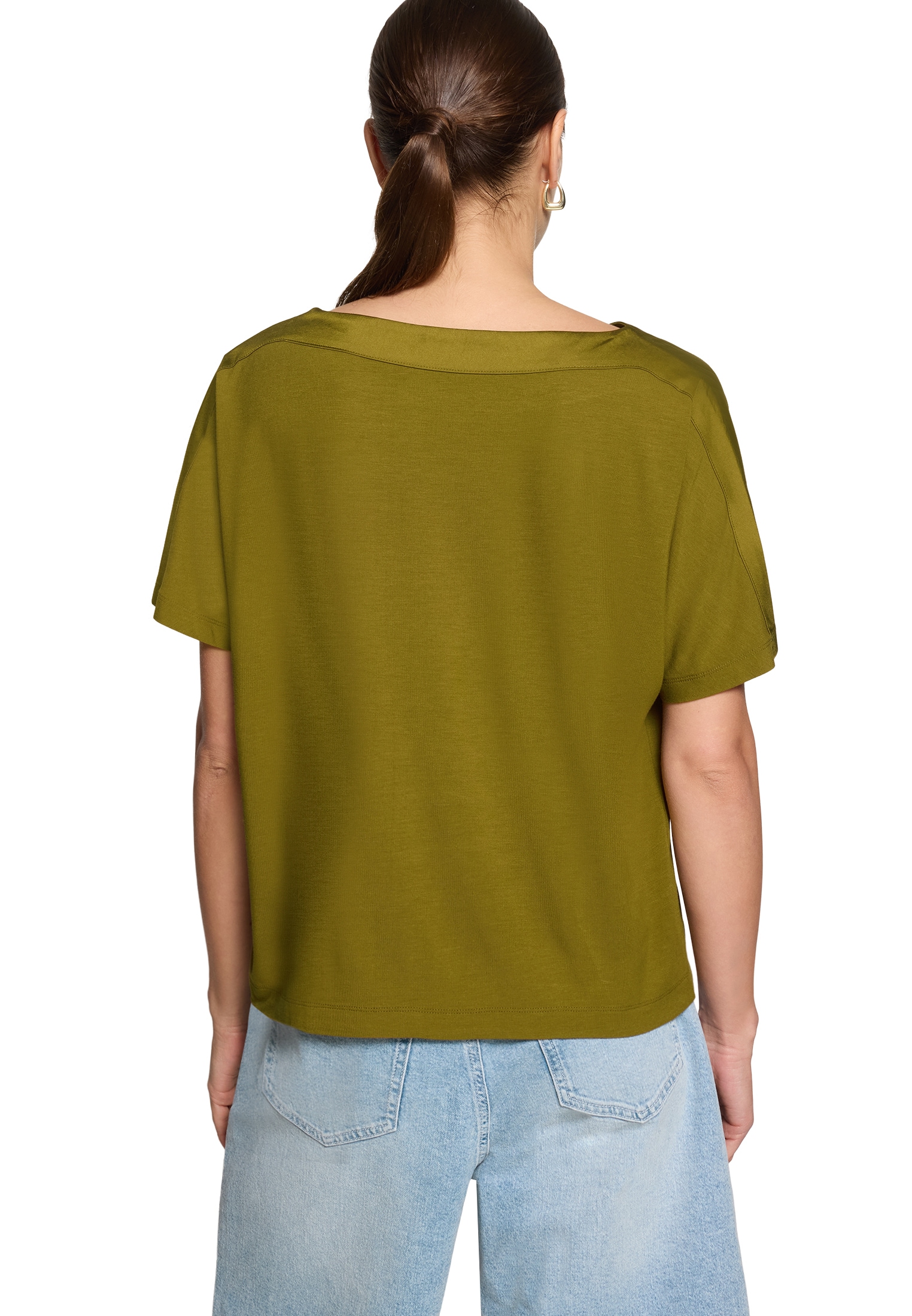 Zero Shirttop »Kurzarm-Shirt mit U-Boot-Ausschnitt«