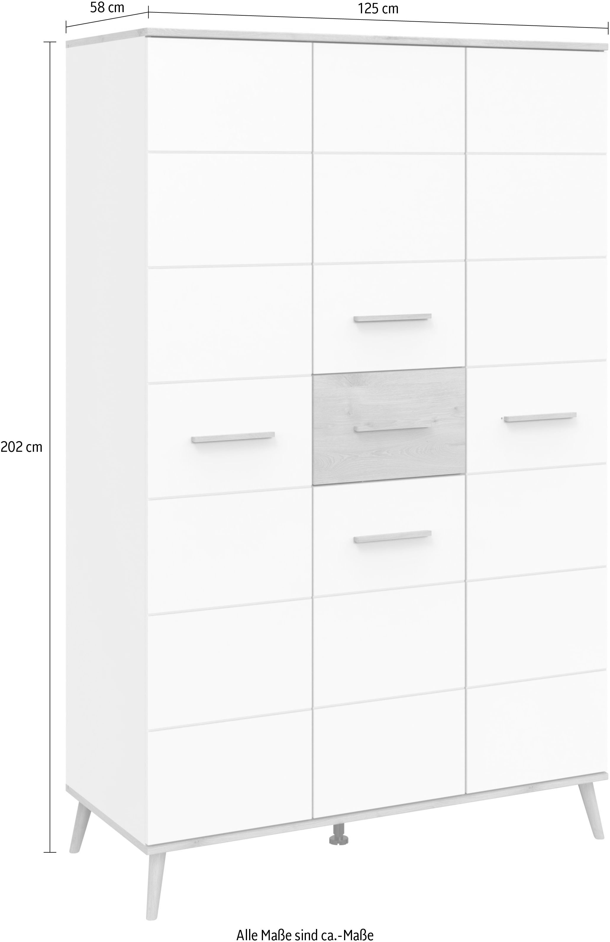Wimex Kleiderschrank »Fehmarn« Mit Massivholzfüßen