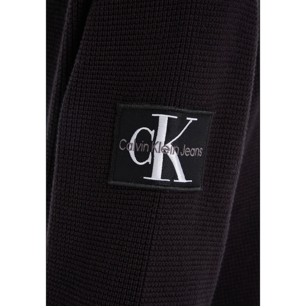 Calvin Klein Jeans Strickjacke »CORE BADGE SWEATER ZIP THROUGH«