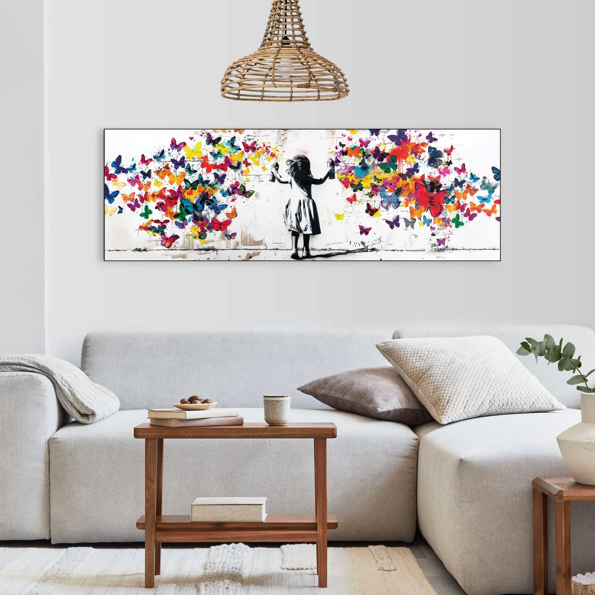 Reinders! Wandbild »Wolke von Schmetterlingen«, Kinderzimmer - Mädchen - Mehrfarbig - MDF - Street Art - 156x52 cm