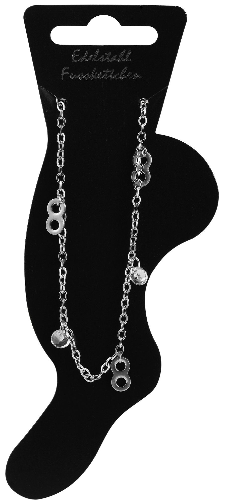 Adelia´s Armband »Damen Armband ¿ Unendlichkeitszeichen aus Edelstahl mit Strass Steinchen 25 cm«