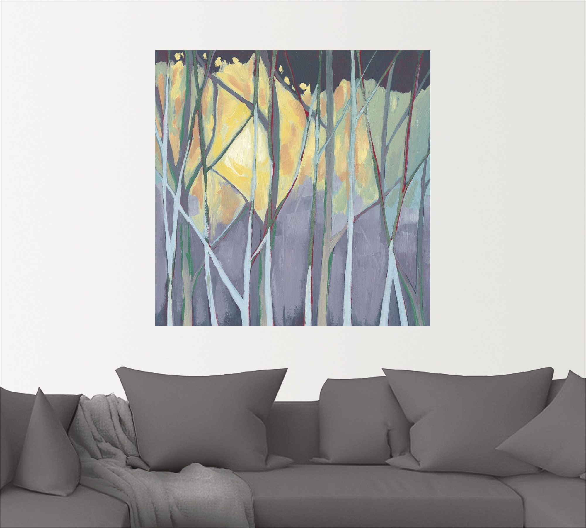 Artland Wandbild »Wirre Dämmerung I«, Wald, (1 St.), als Alubild, Leinwandbild, Wandaufkleber oder Poster in versch. Größen
