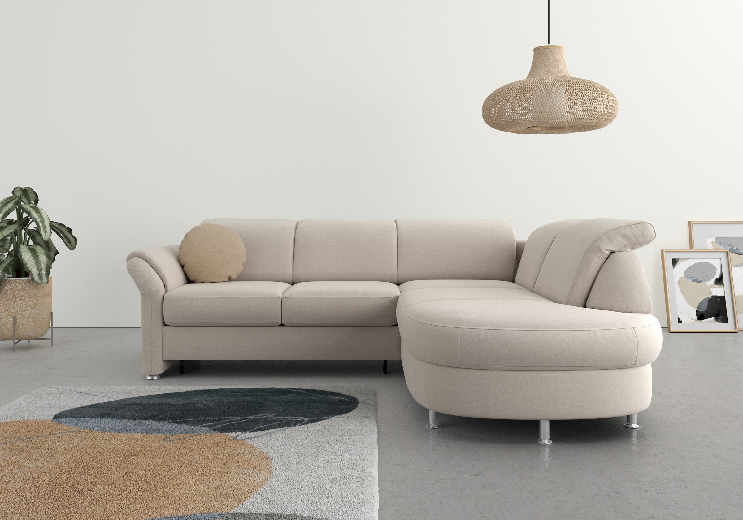 sit&more Ecksofa »Apulia L-Form«, wahlweise Bettfunktion, Bettkasten und Kopf- und Armteilverstellung