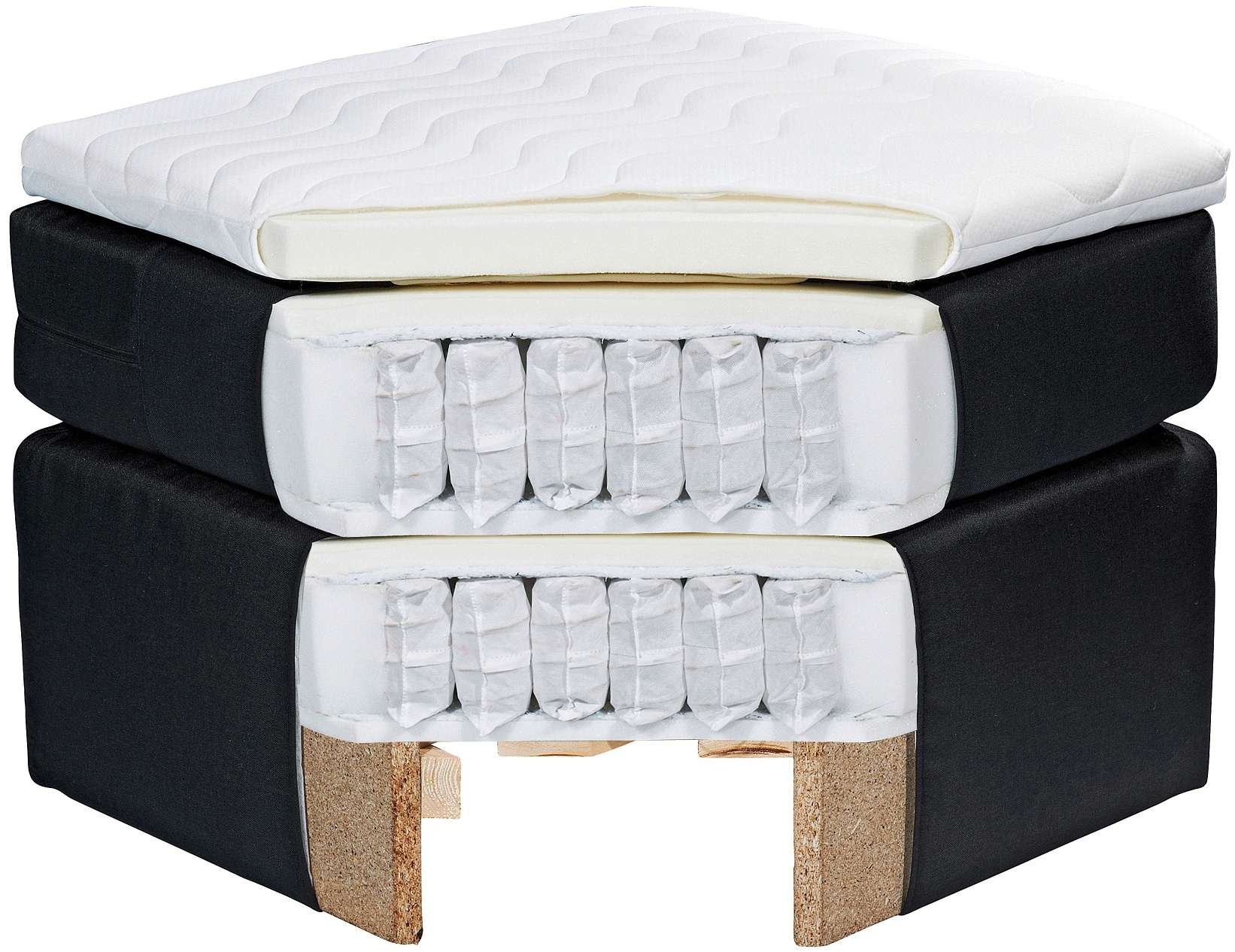 ED EXCITING DESIGN Boxspringbett »Toulouse«, inkl. Motor, inkl. Stauraum im Kopfteil