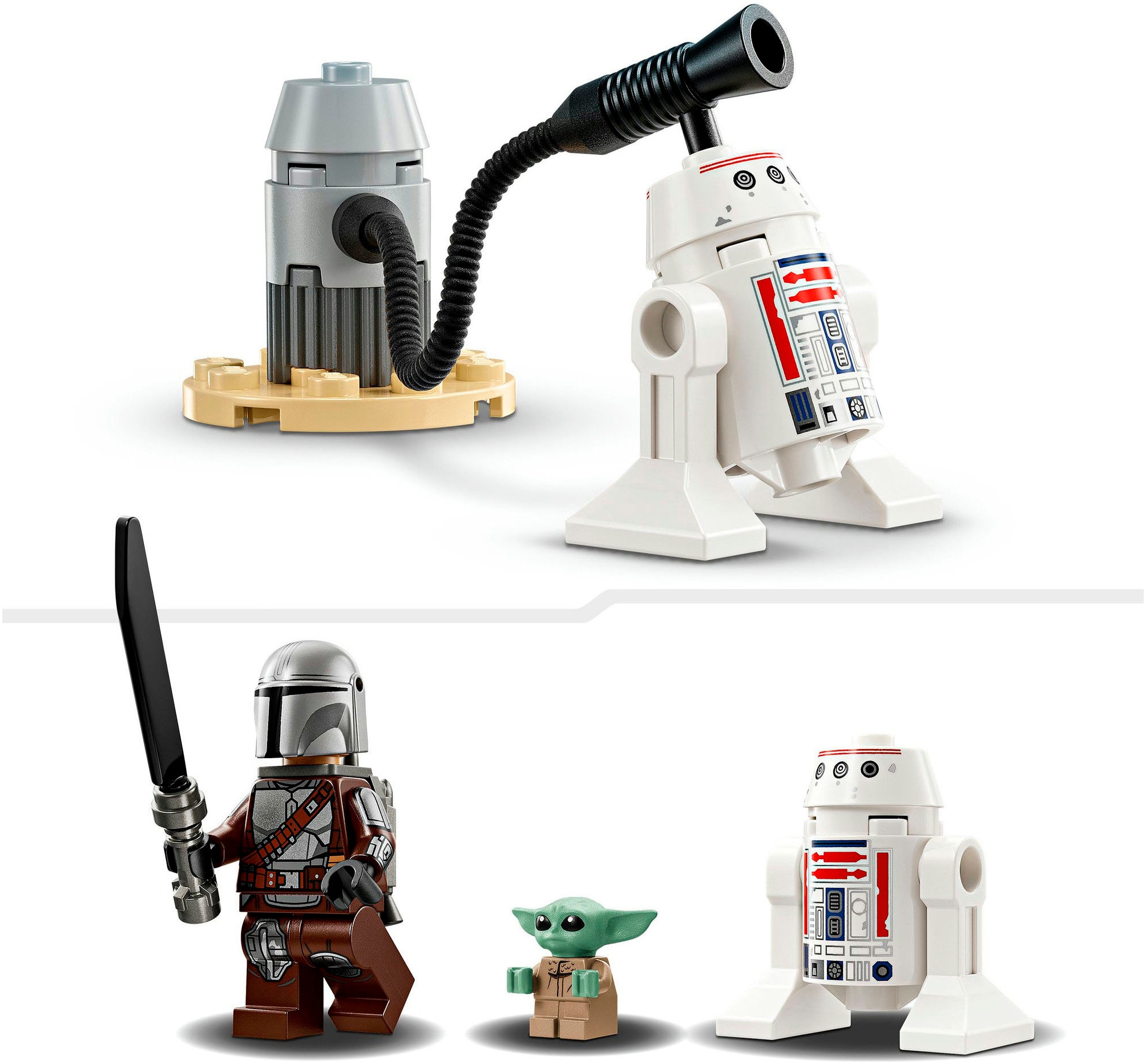 LEGO® Konstruktionsspielsteine »Mandos und Grogus N-1 Starfighter™ (75410), LEGO Star Wars«, (92 St.), Made in Europe