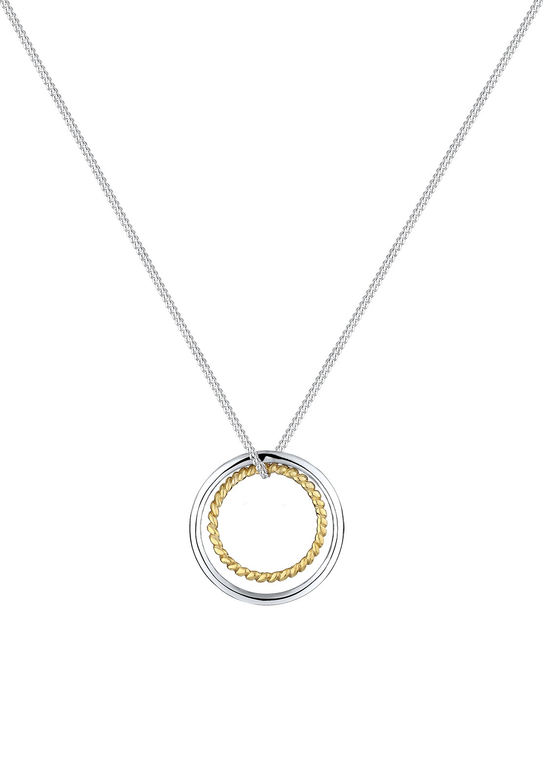 Elli Lange Kette »Halskette Kreis Ring Geo Basic Trend 925 Silber«