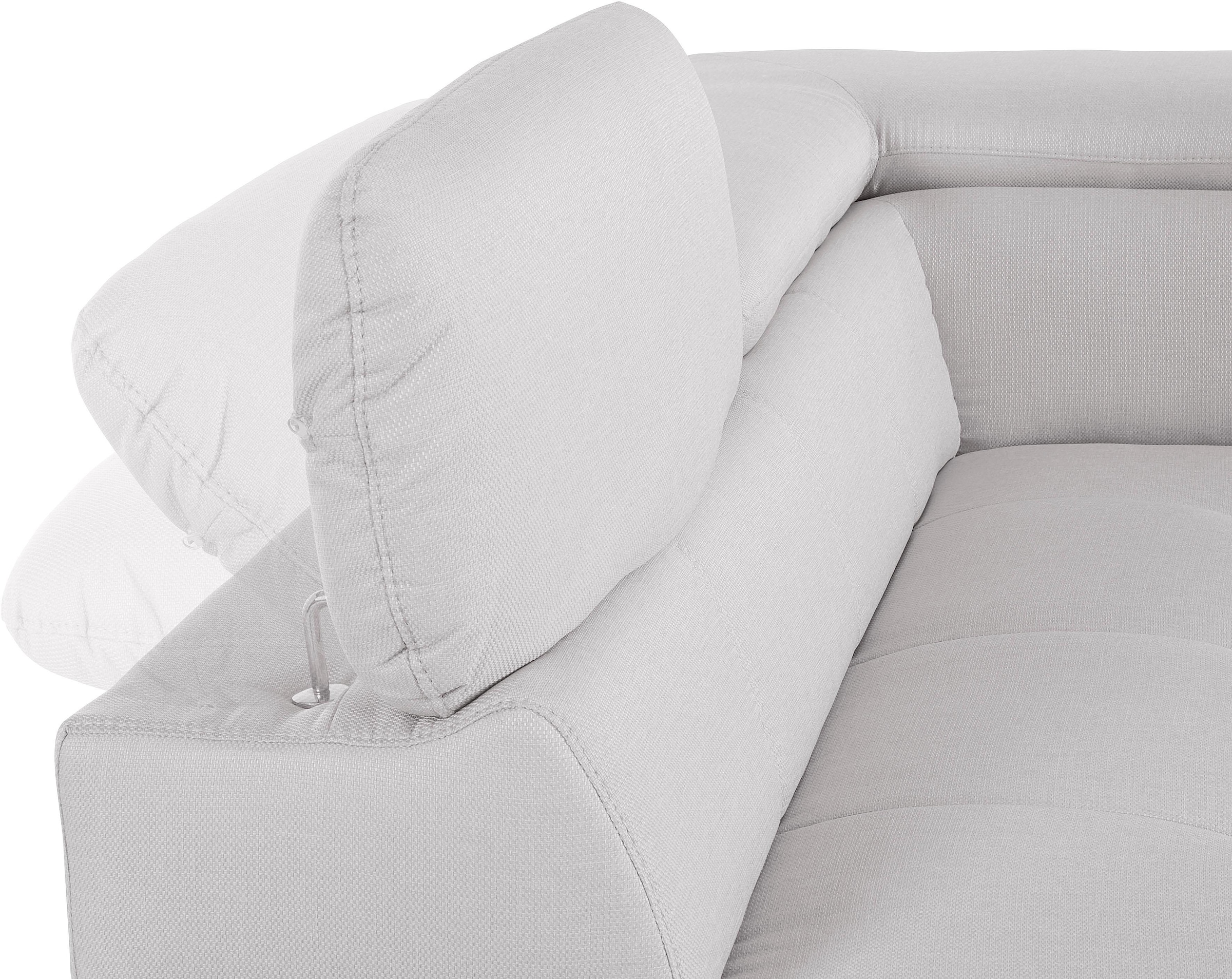COTTA Ecksofa »Chef L-Form«, mit Kopfteilverstellung, wahlweise mit Bettfunktion