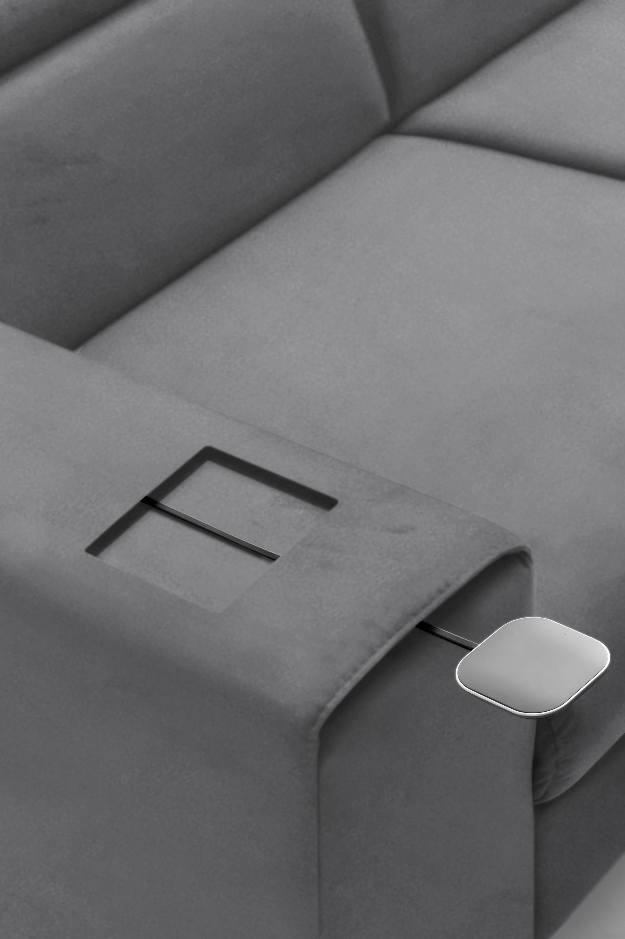 COTTA Polstergarnitur »Morven L-Form«, (Set), Set bestehend aus: Ecksofa mit Kopfteilverstellung & Hocker