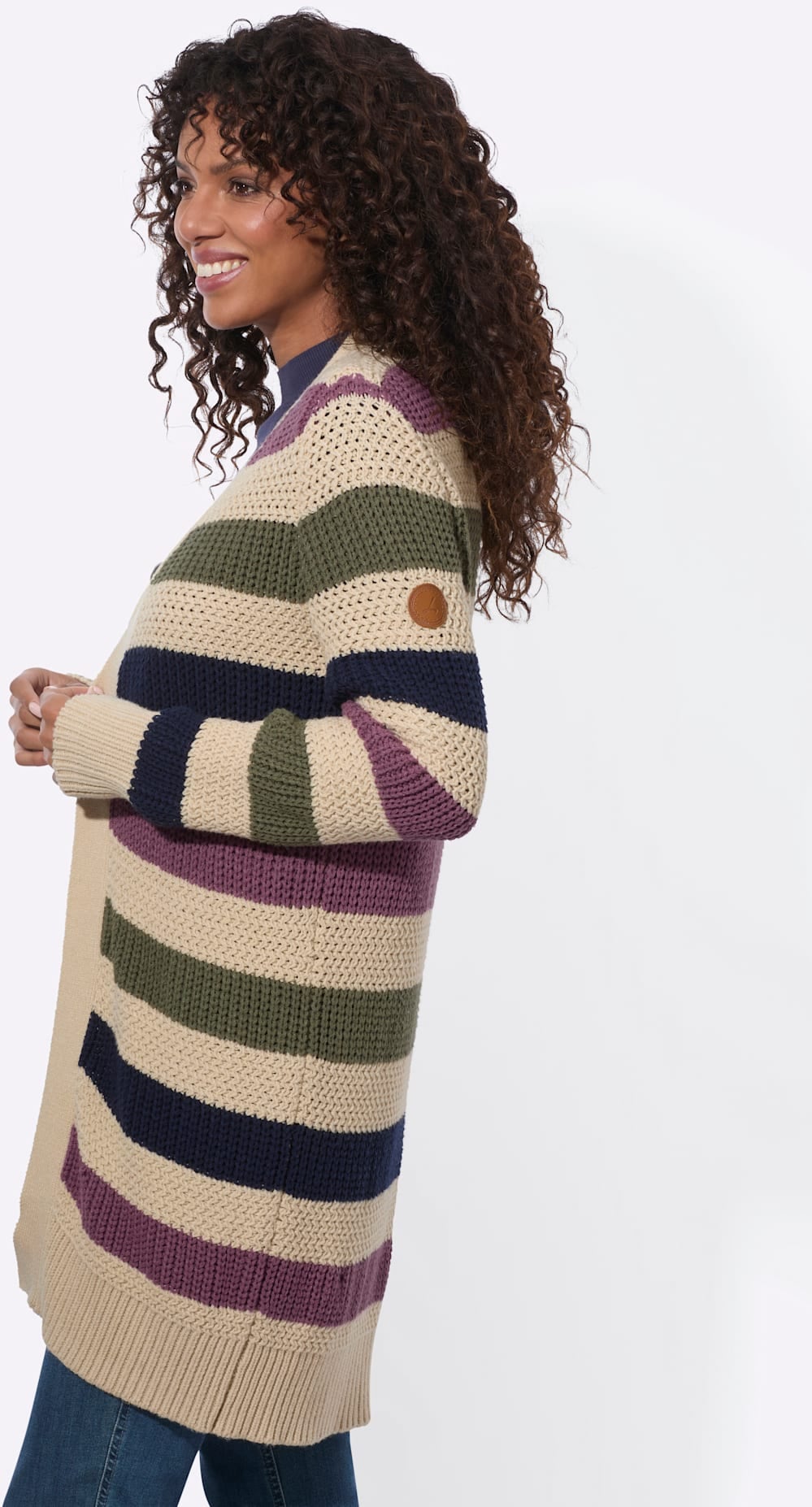 Casual Looks Longstrickjacke