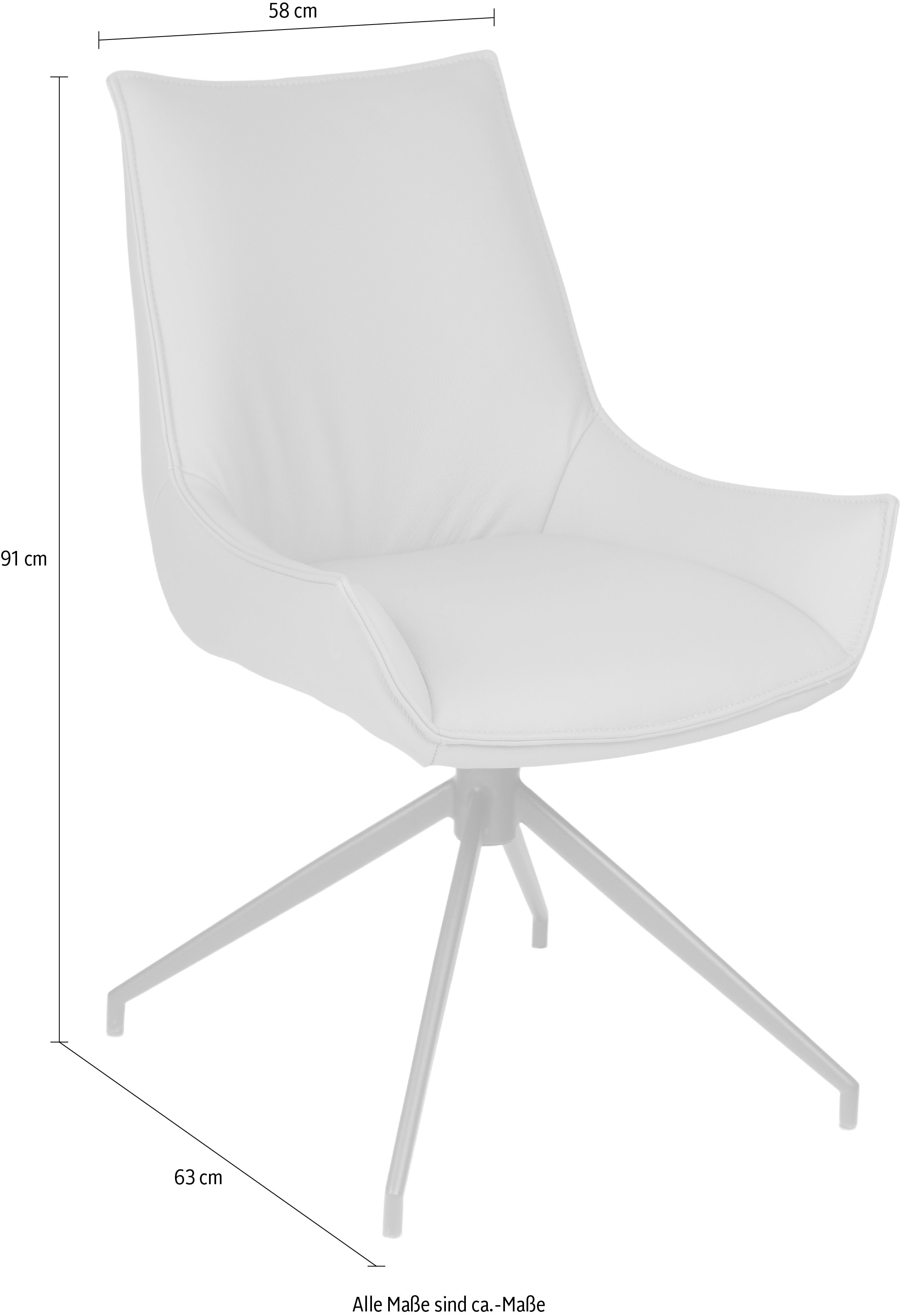 Home affaire Esszimmerstuhl »Firenze« (Set) 2 Stk.Drehstuhl Firenze grey