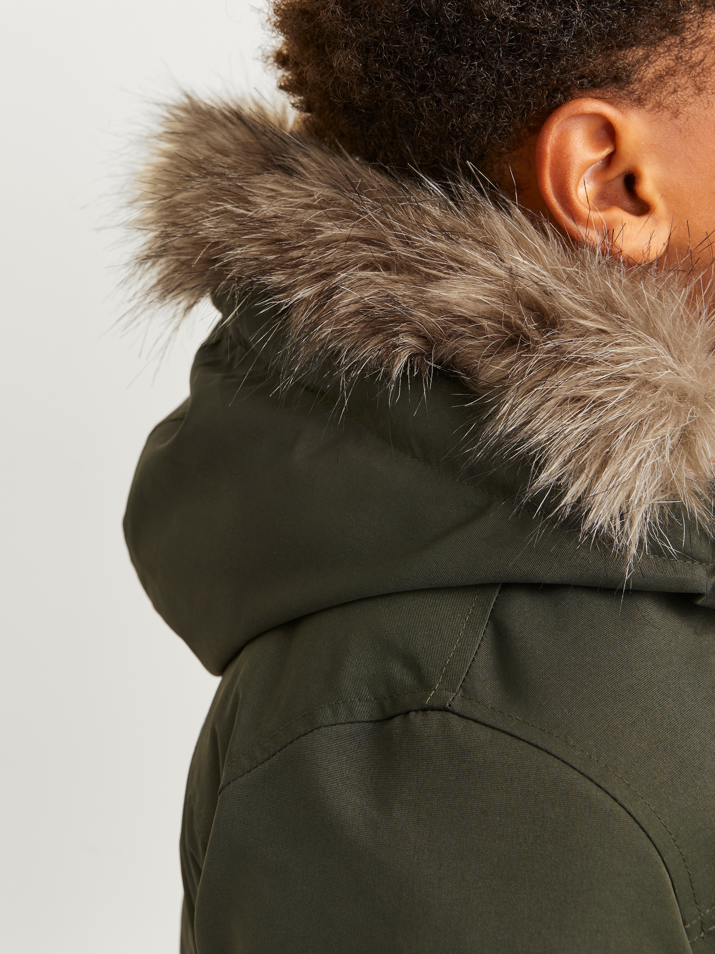 Jack & Jones Junior Outdoorjacke »JJECONSTRUCT DETACHABLE FUR BOMBER JNR«, mit Kapuze