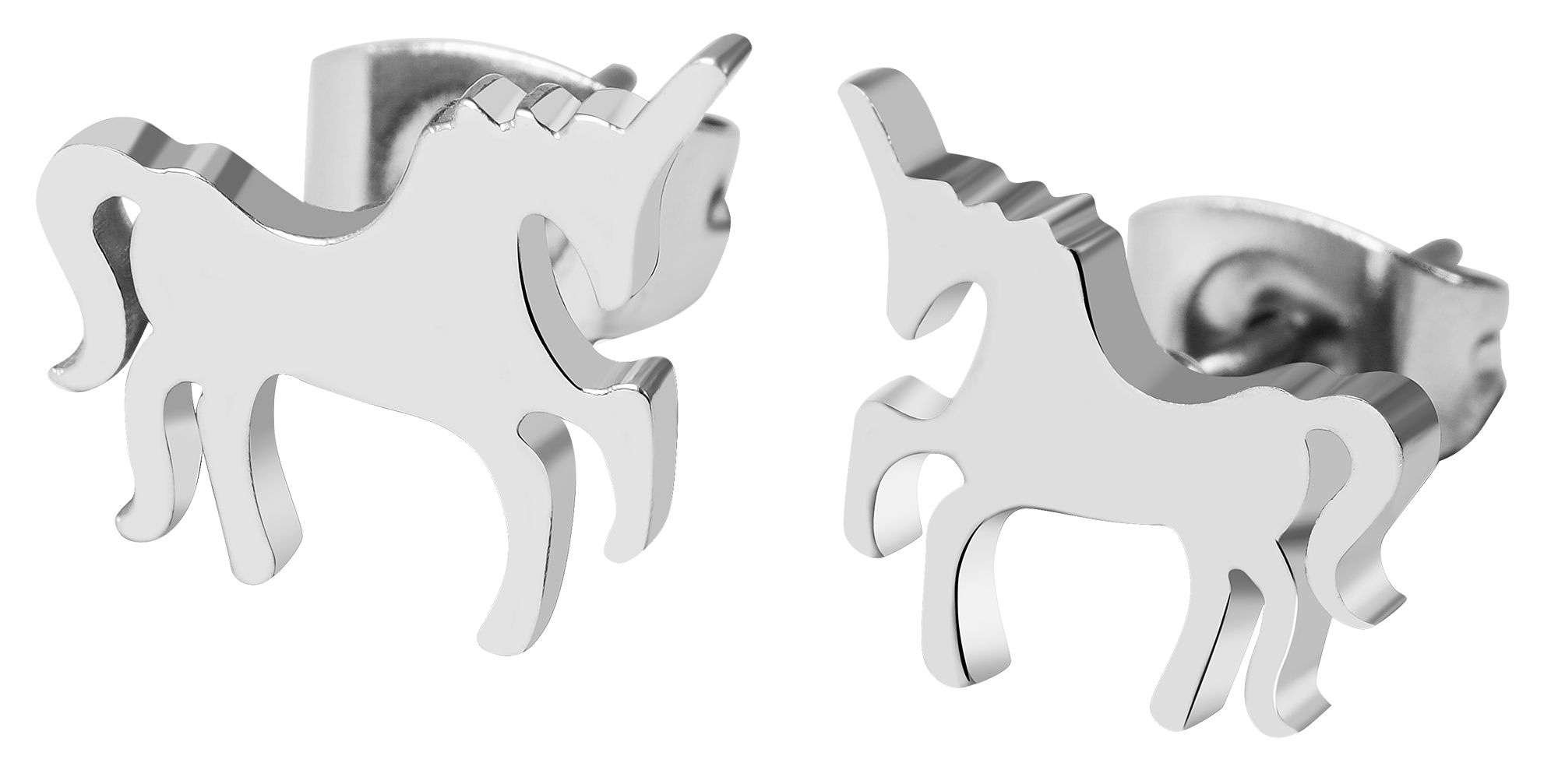 Adelia´s Paar Ohrstecker »Mädchen Ohrringe ¿ Ohrstecker Einhorn aus Edelstahl«