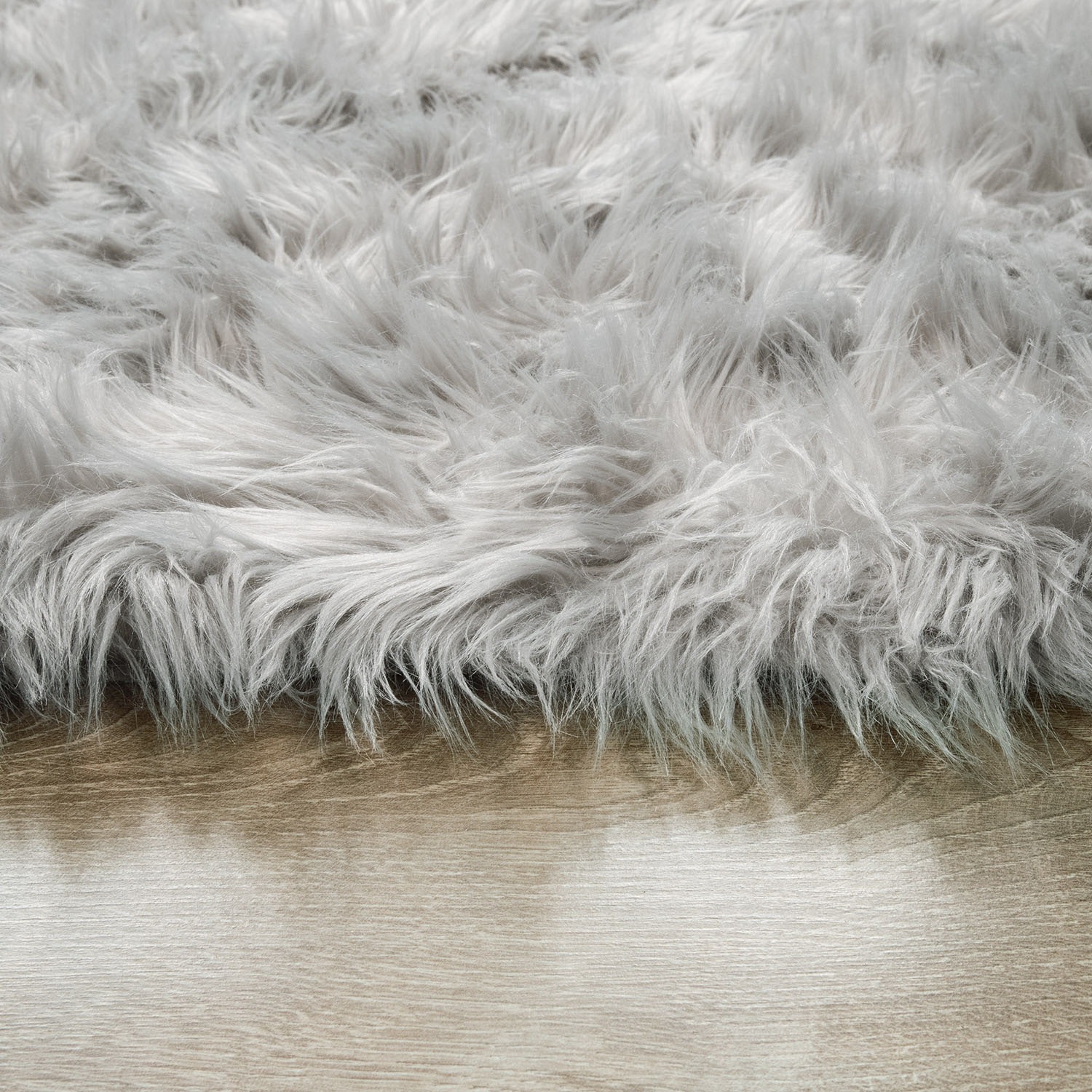Paco Home Fellteppich »Playa 960«, fellförmig, 64 mm Höhe, Kunstfell, Flokati-Optik, Hochflor, weich und flauschig, Uni-Farben
