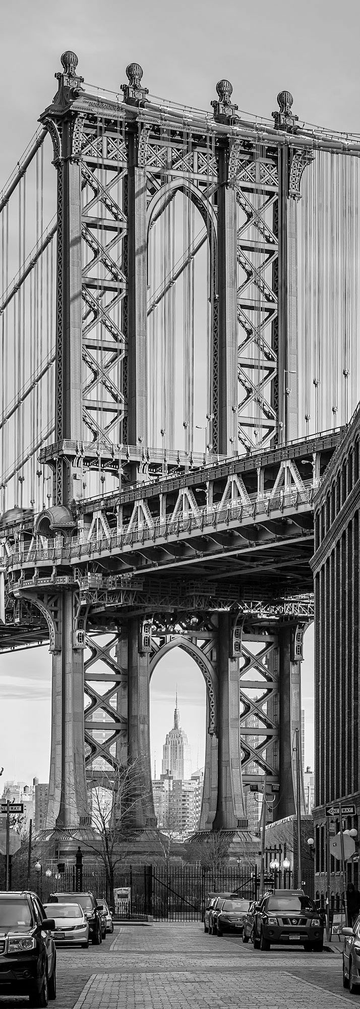 Komar Fototapete »Digitaldruck Vlies - Brooklyn View - Größe 100 x 280 cm«, bedruckt, Wohnzimmer, Schlafzimmer