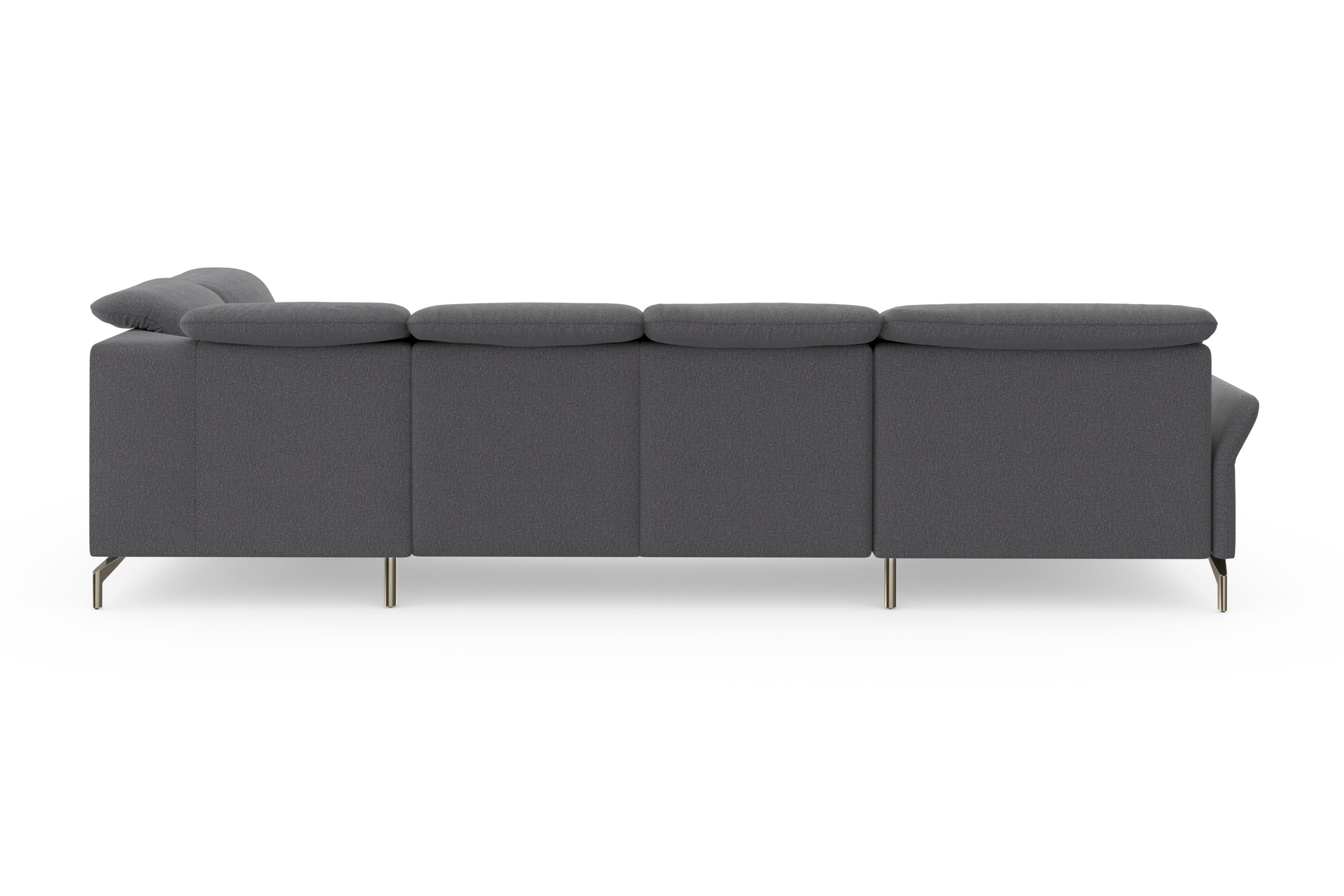 sit&more Wohnlandschaft »Fashion U-Form«, wahlweise mit Kopfteilverstellung, Vorziehsitz, motorisch, Nickelfüße