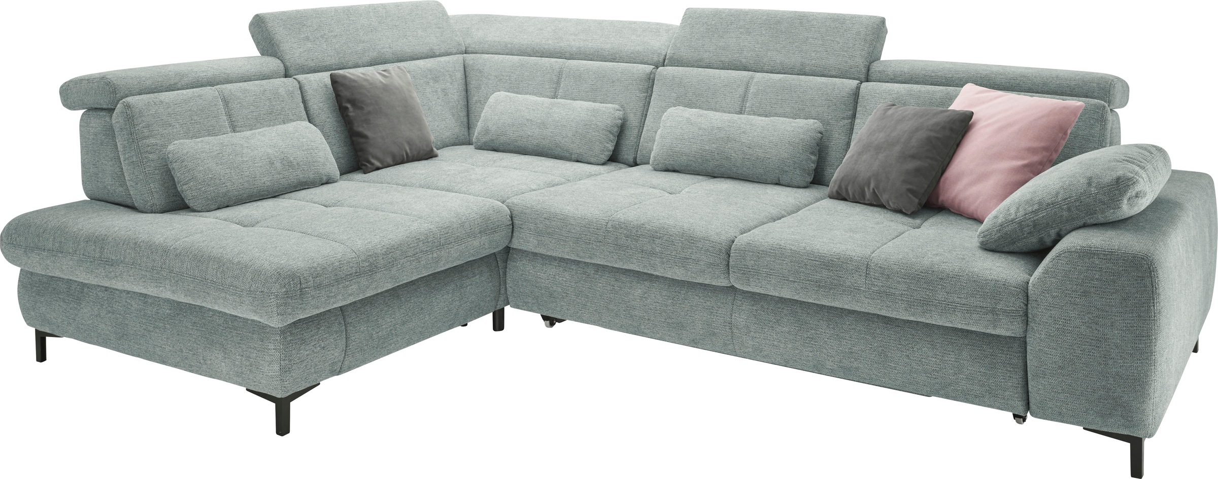 set one by Musterring Ecksofa »SO 3400, Komfortsitzhöhe 47cm oder 49cm, inkl. Sitztiefenverstellung«, verschiedene Funktionen, Kaltschaumpolsterung, Stellmaße 220 x 317 cm