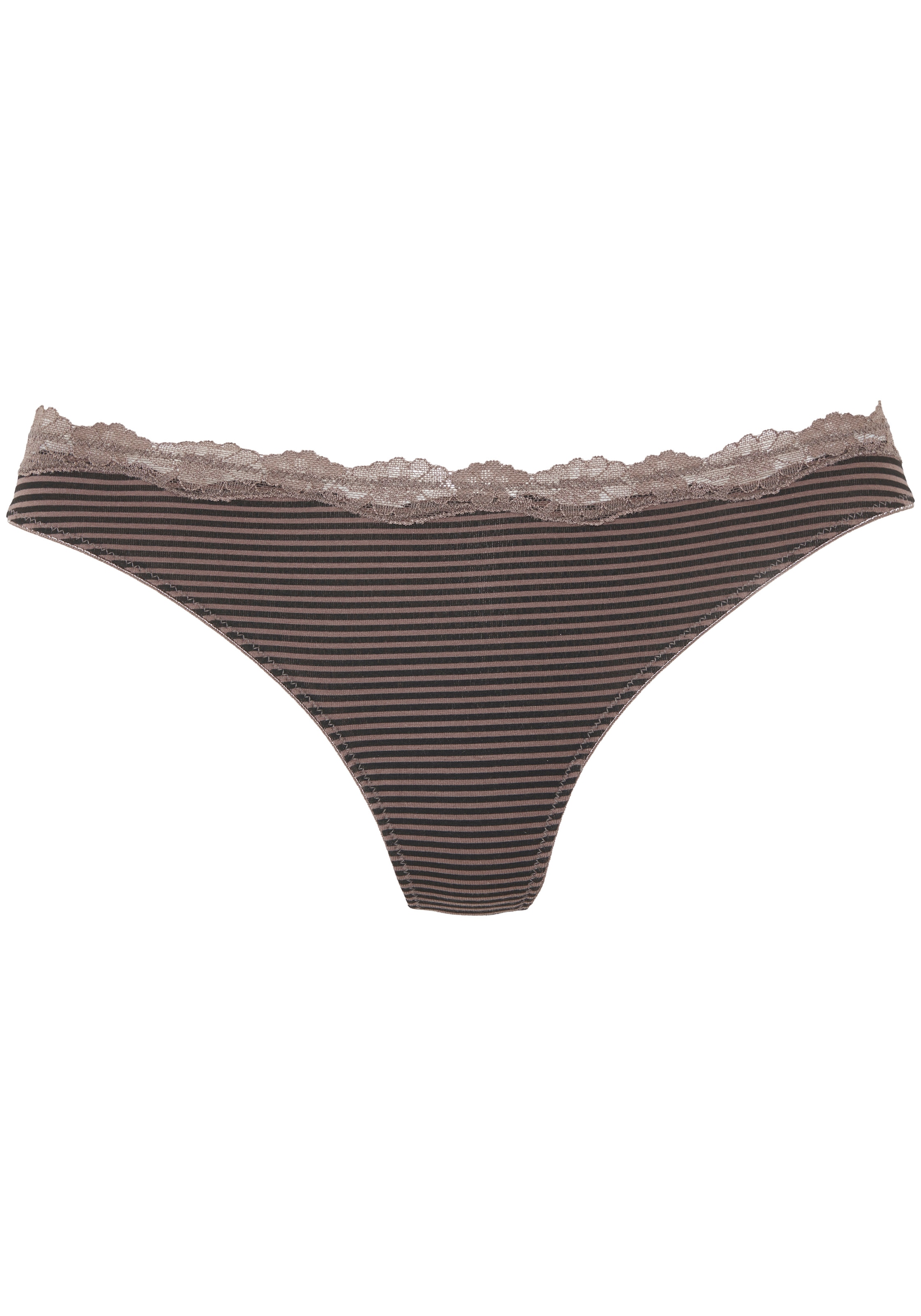 LASCANA String 3er-Pack,  aus elastischer Baumwolle mit zarter Spitze