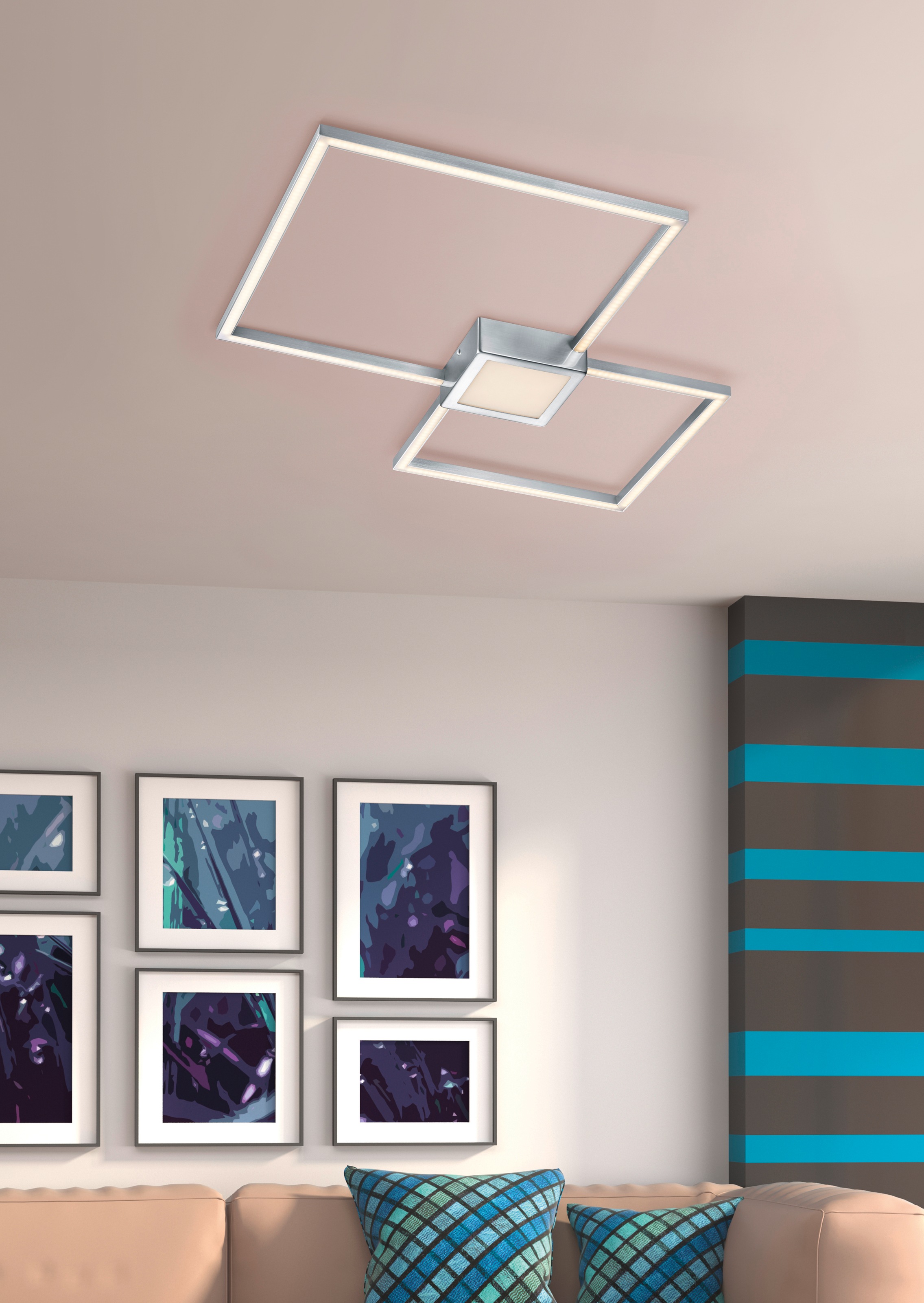 TRIO Leuchten LED Deckenleuchte »Hydra«, 1 flammig, Leuchtmittel LED-Board | LED fest integriert, LED Deckenlampe