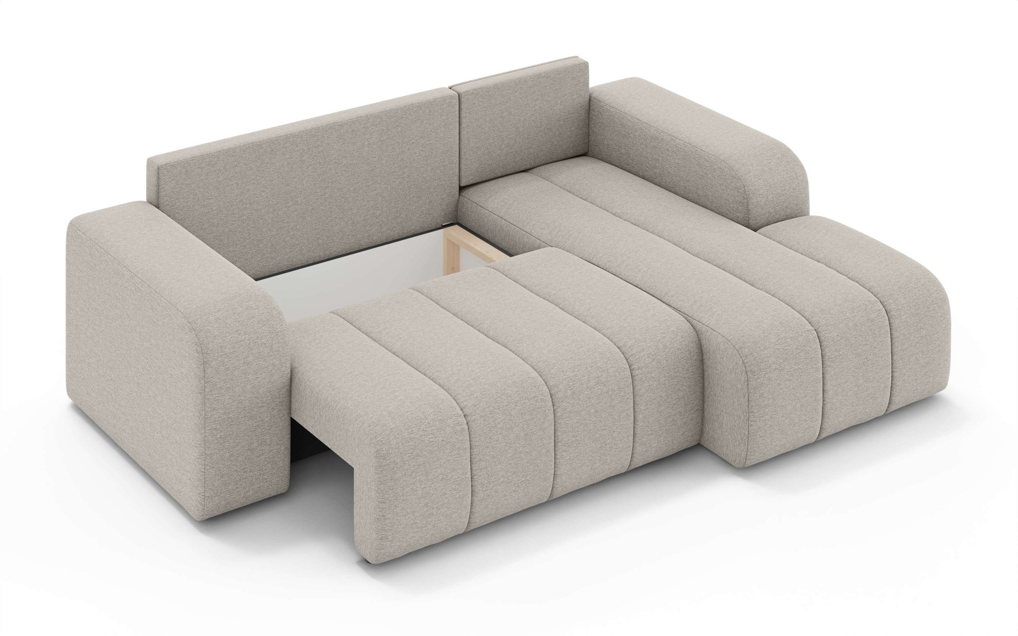 INOSIGN Ecksofa »CASSY L-Form, Schlafsofa mit Bettkasten, Maße B/T/H: 245/165/88 cm«, mit 2 Rückenkissen, Recamiere rechts oder links bestellbar