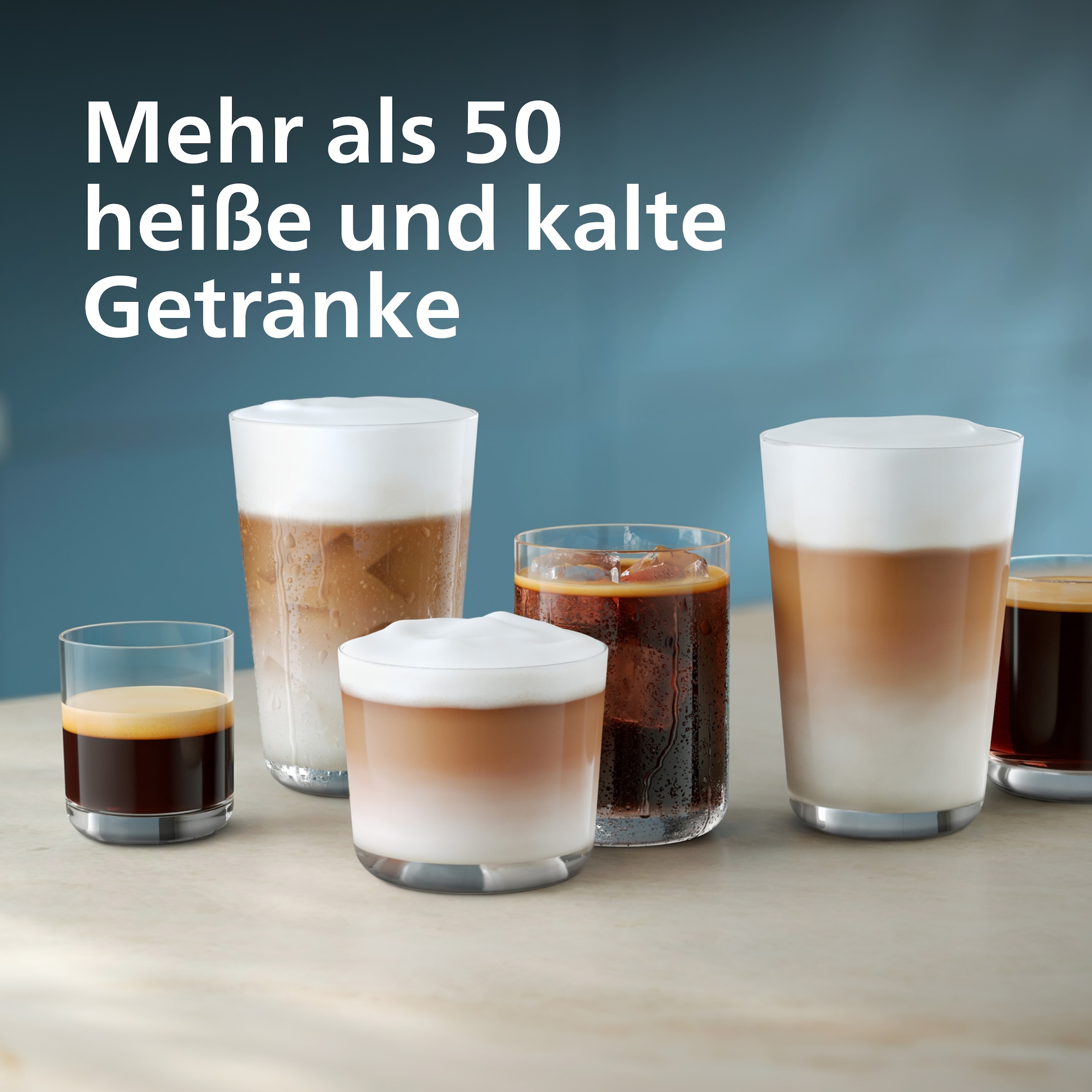 Philips Kaffeevollautomat »EP8757/20 Café Aromis 8000-Serie mit BrewExtract Technologie, appfähig« über 50 heiße und kalte Getränke, mit LatteGo Pro-Milchsystem, Silber