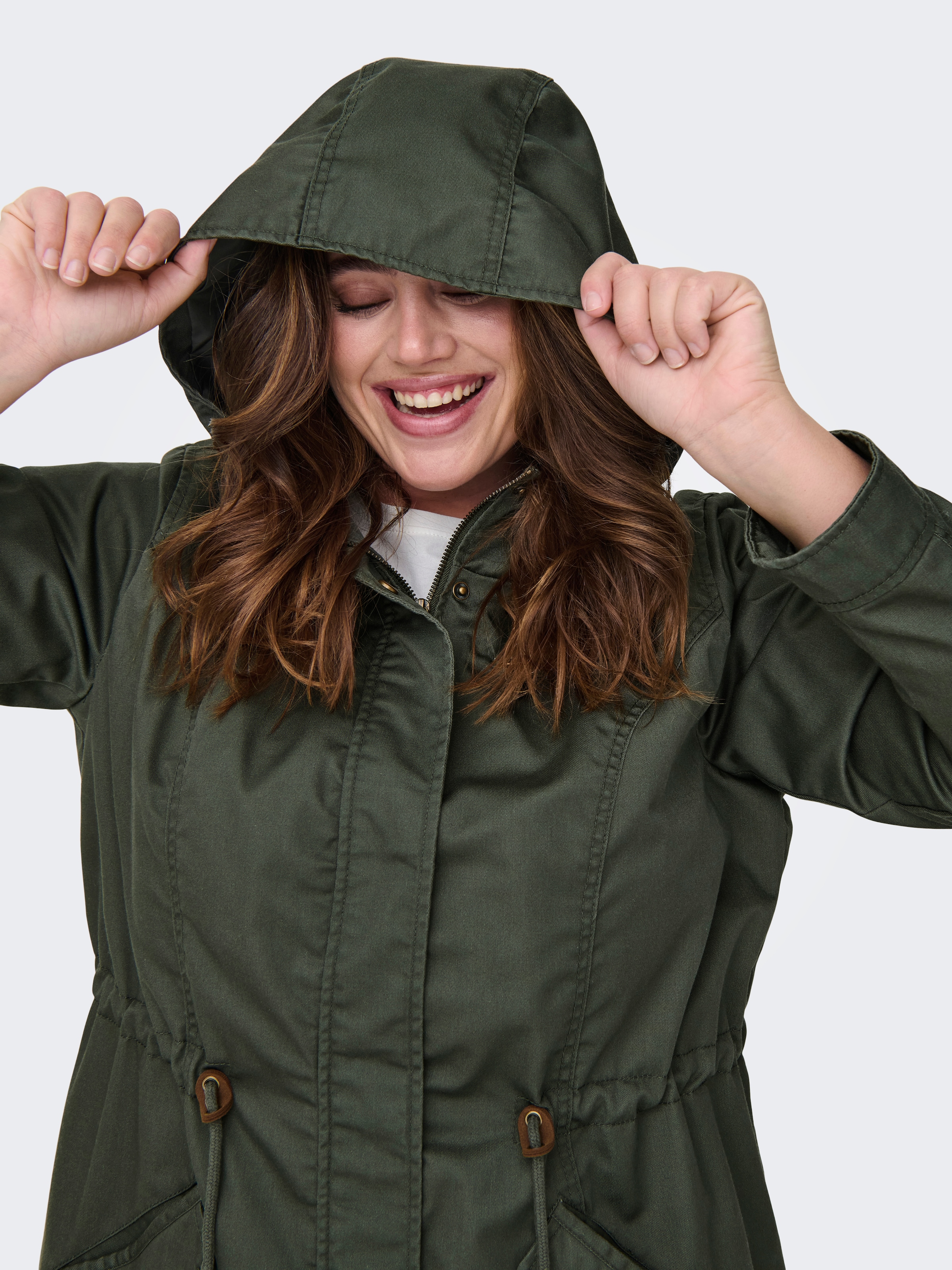 ONLY CARMAKOMA Parka »CARLORCA SPRING CANVAS PARKA OTW NOOS«, mit Kapuze