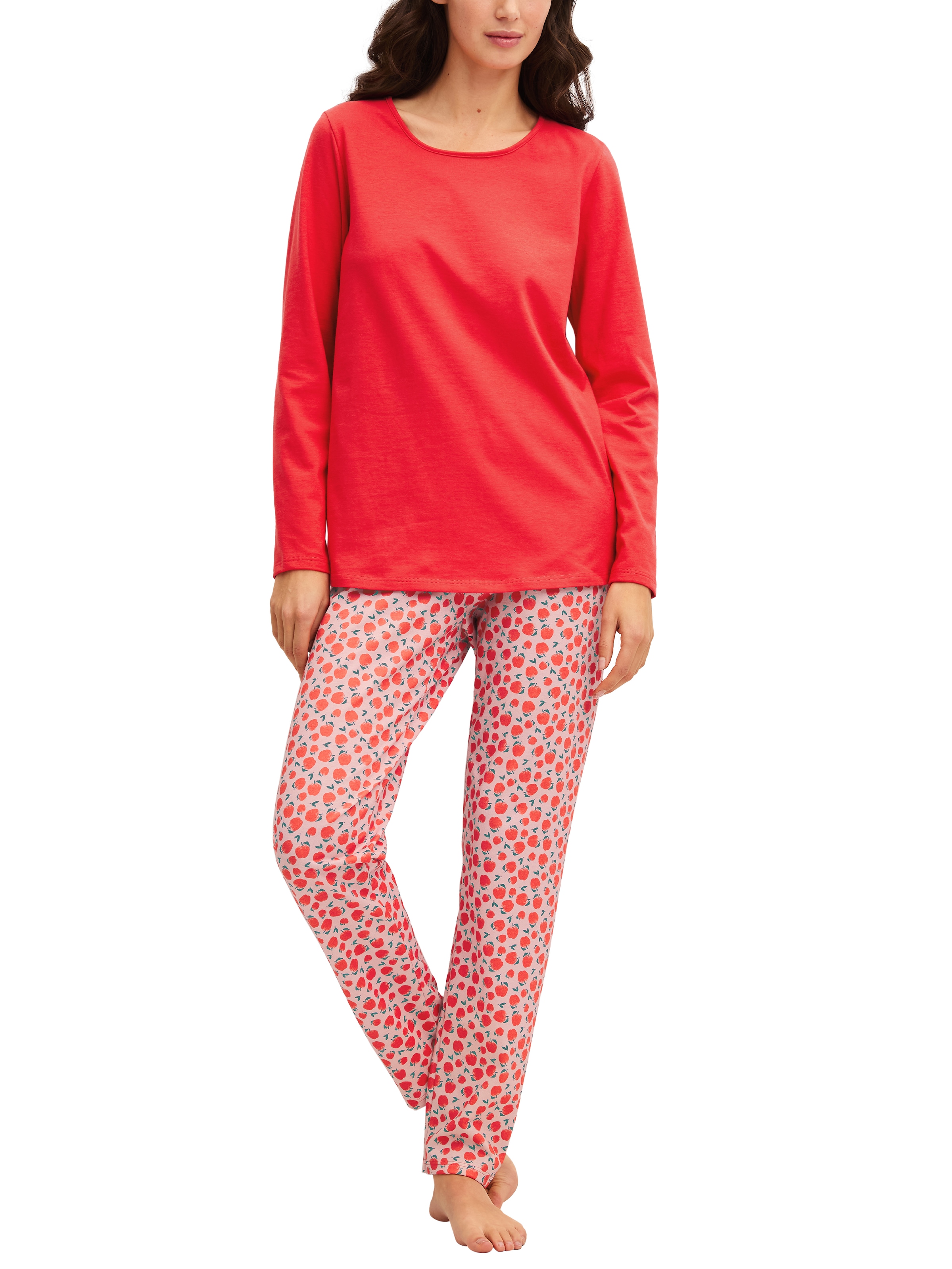 CALIDA Schlafanzug »Fruity Dreams« 2 Rundhals, Langarm, Pure Cotton, weich
