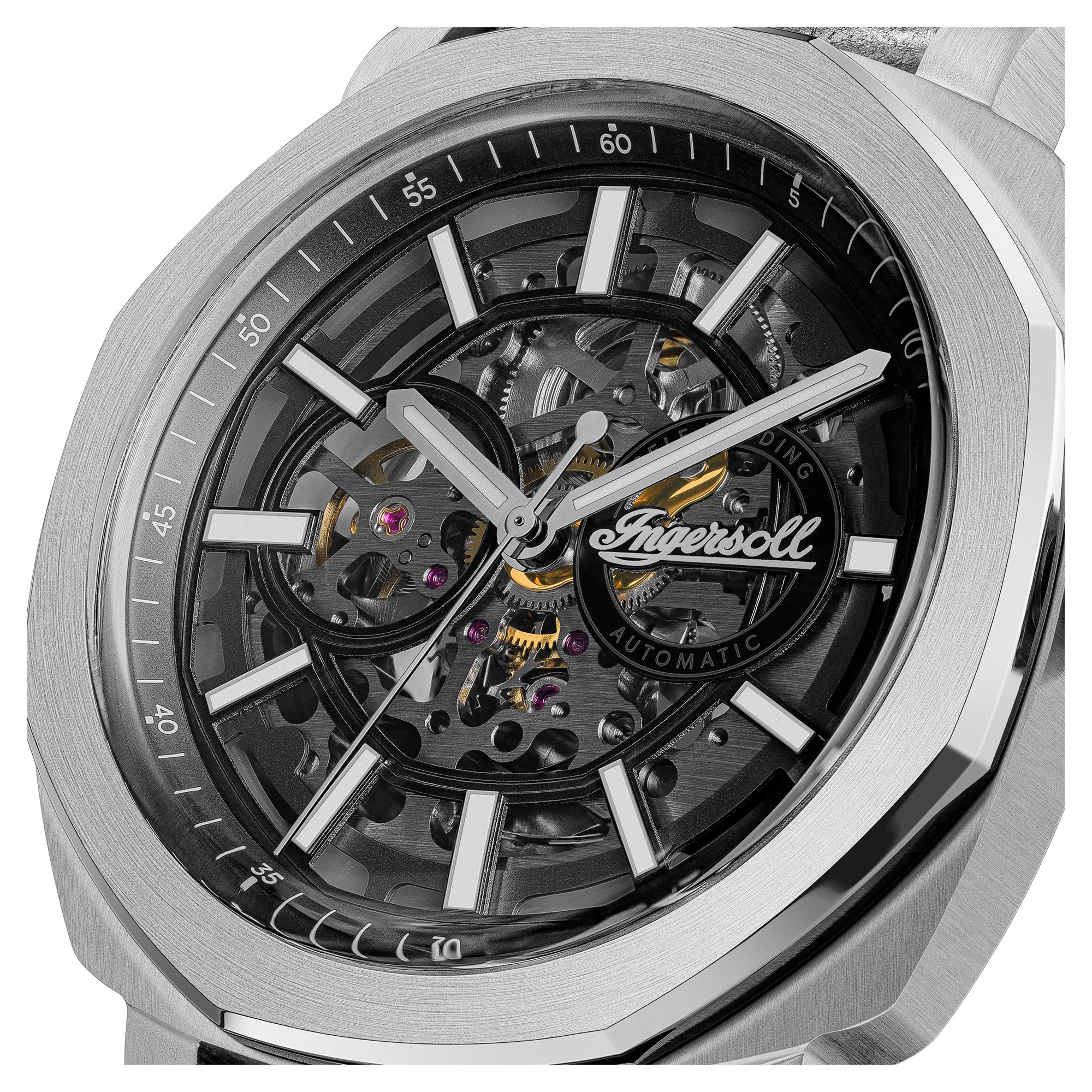 Ingersoll Automatikuhr »The Outrider« Armbanduhr, Herrenuhr, Mechanische Uhr, Lederarmband, analog