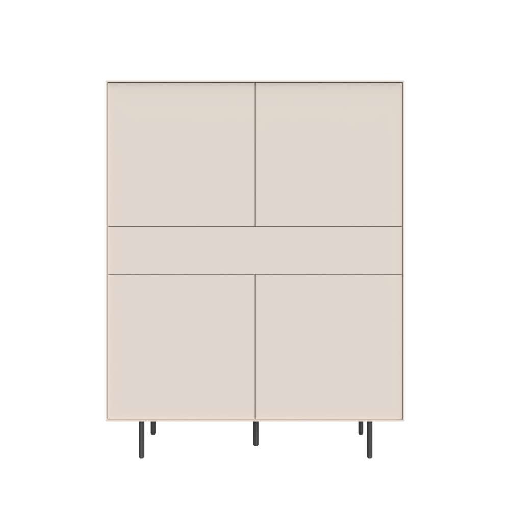 LeGer Home by Lena Gercke Highboard »Essentials, Sideboard, Kommode, Anrichte, Schrank, Stauraumschrank« Breite: 111 cm, UV lackiert, Push-to-open-Funktion