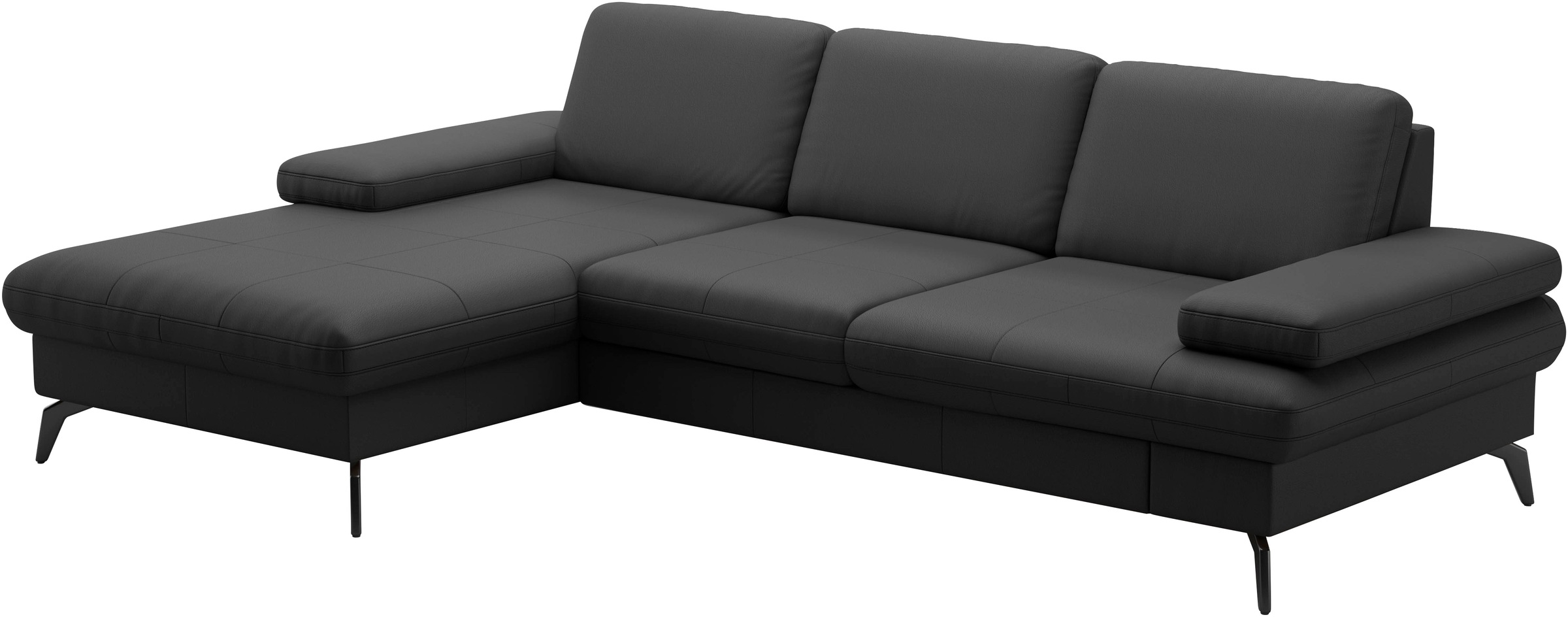 sit&more Ecksofa »Morris L-Form, inkl. Sitztiefenverstellung«, wahlweise mit Armteilverstellung, Bettfunktion & Bettkasten