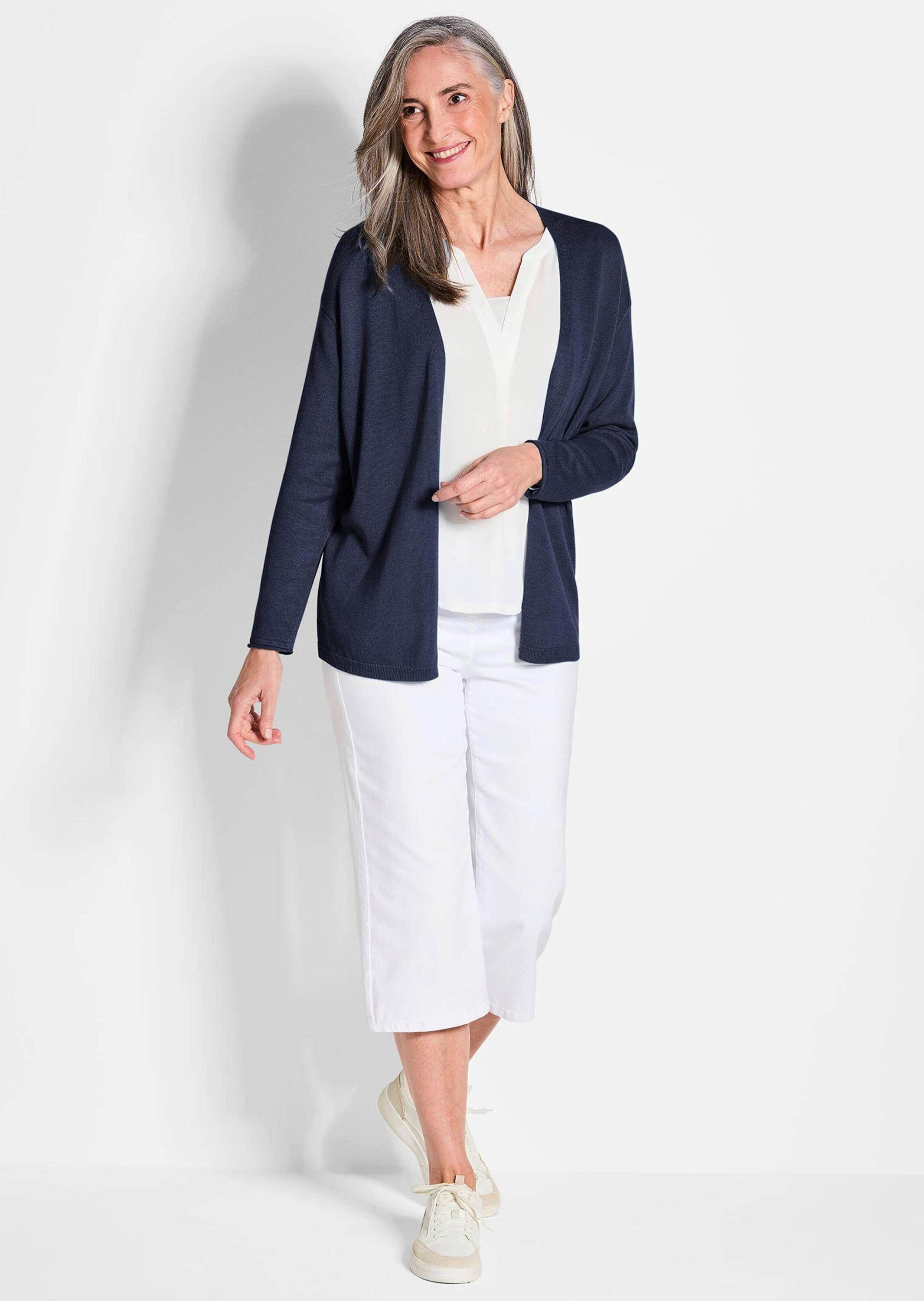 GOLDNER Strickjacke »Offene Strickjacke in Kurzform«