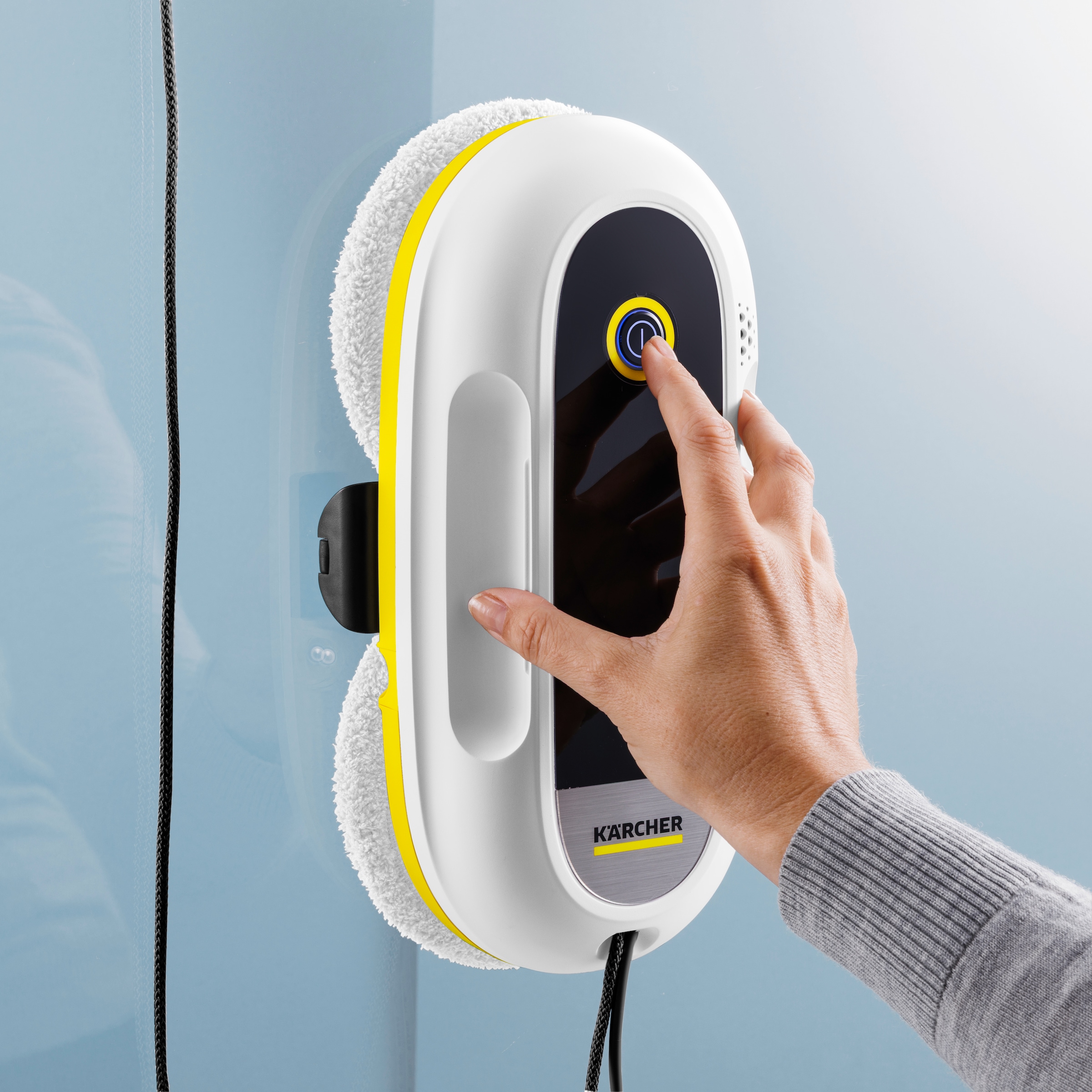 KÄRCHER Fensterputzroboter »RCW 2« Not-Akku und Sicherungsseil