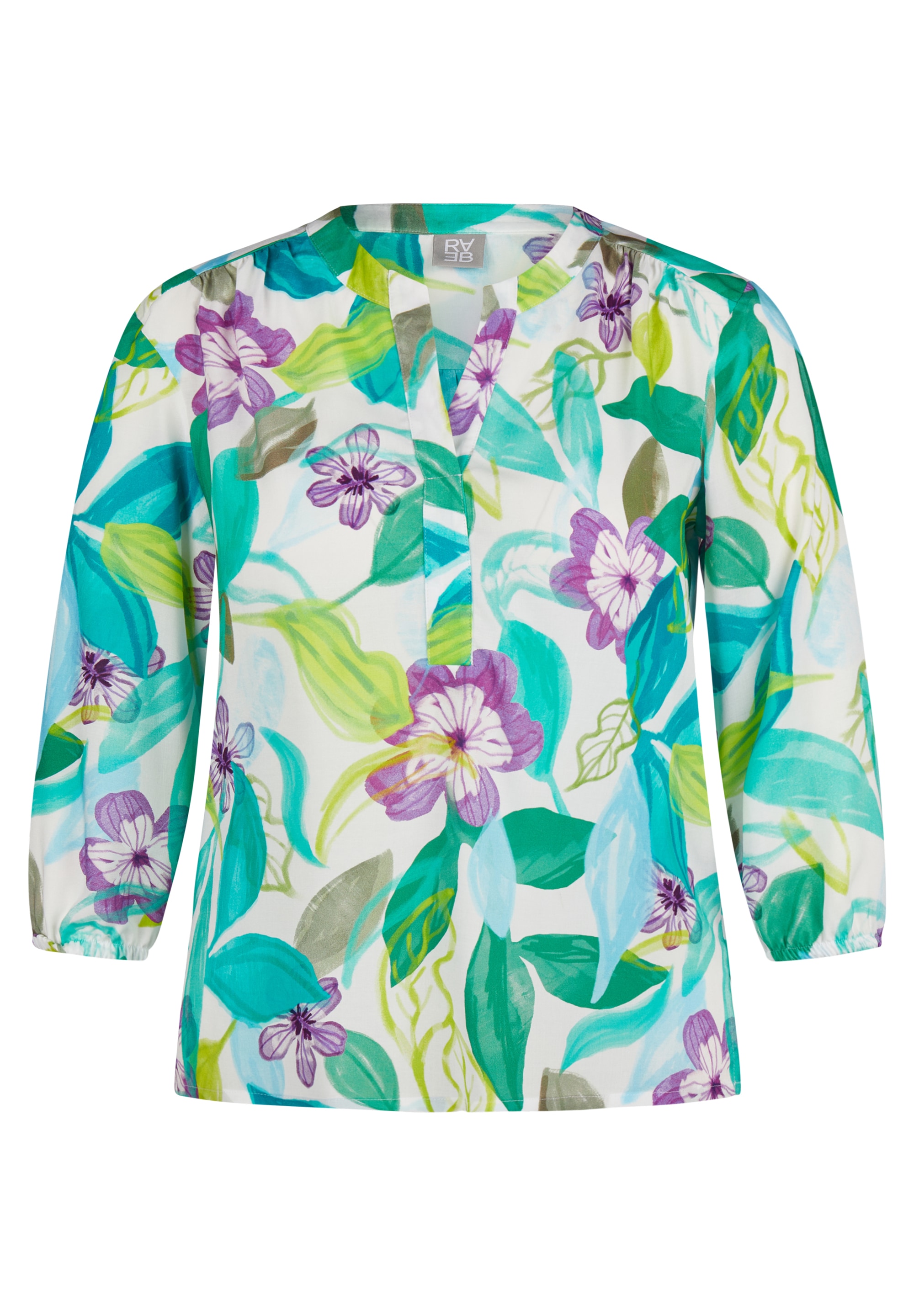 Rabe Druckbluse, mit 3/4 -Arm und floralem Muster