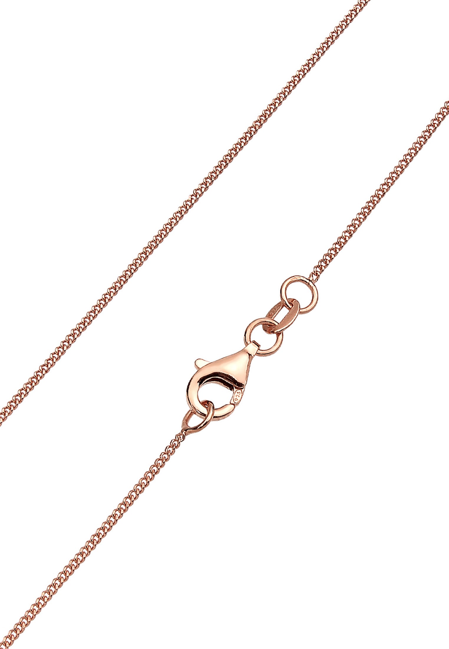 Elli Silberkette »Halskette Quarz Rose 925 Sterling Silber Rosegold«