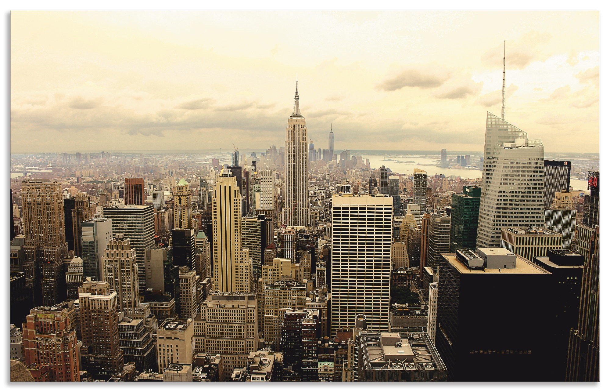 Küchenrückwand »Skyline Manhattan - New York«, (1 tlg.), Alu Spritzschutz mit...