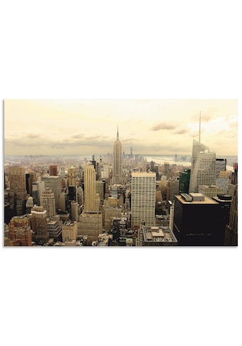 Küchenrückwand »Skyline Manhattan - New York«, (1 tlg.), Alu Spritzschutz mit...