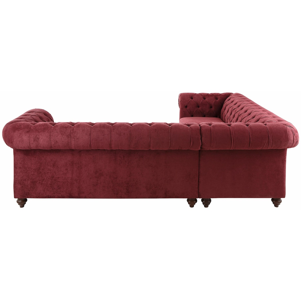 Home affaire Chesterfield-Sofa »Chesterfield Ecksofa, auch in Leder«