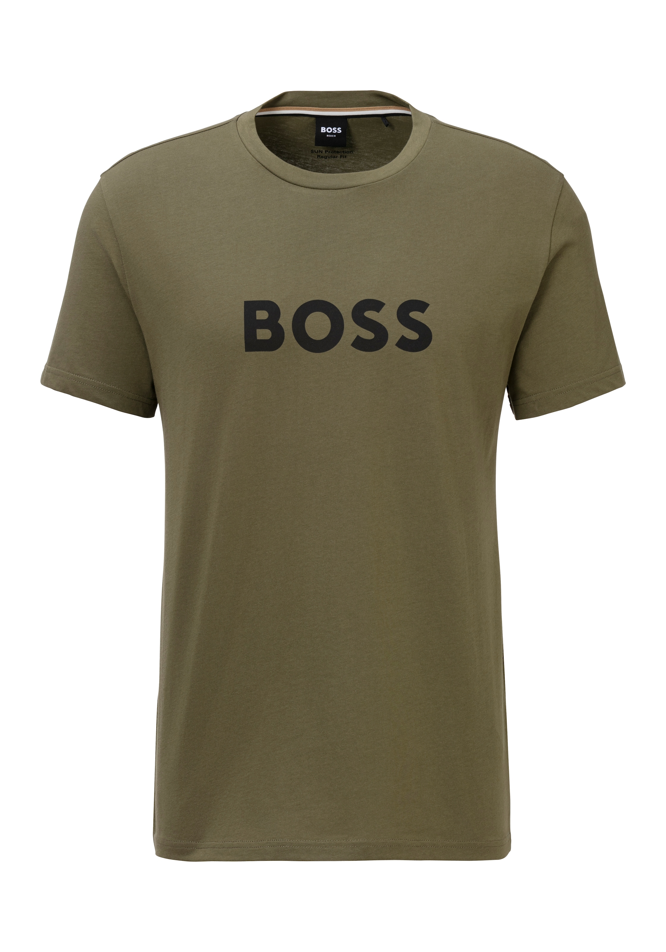 T-Shirt »T-Shirt RN«, mit großem BOSS Logoprint, Rundhals