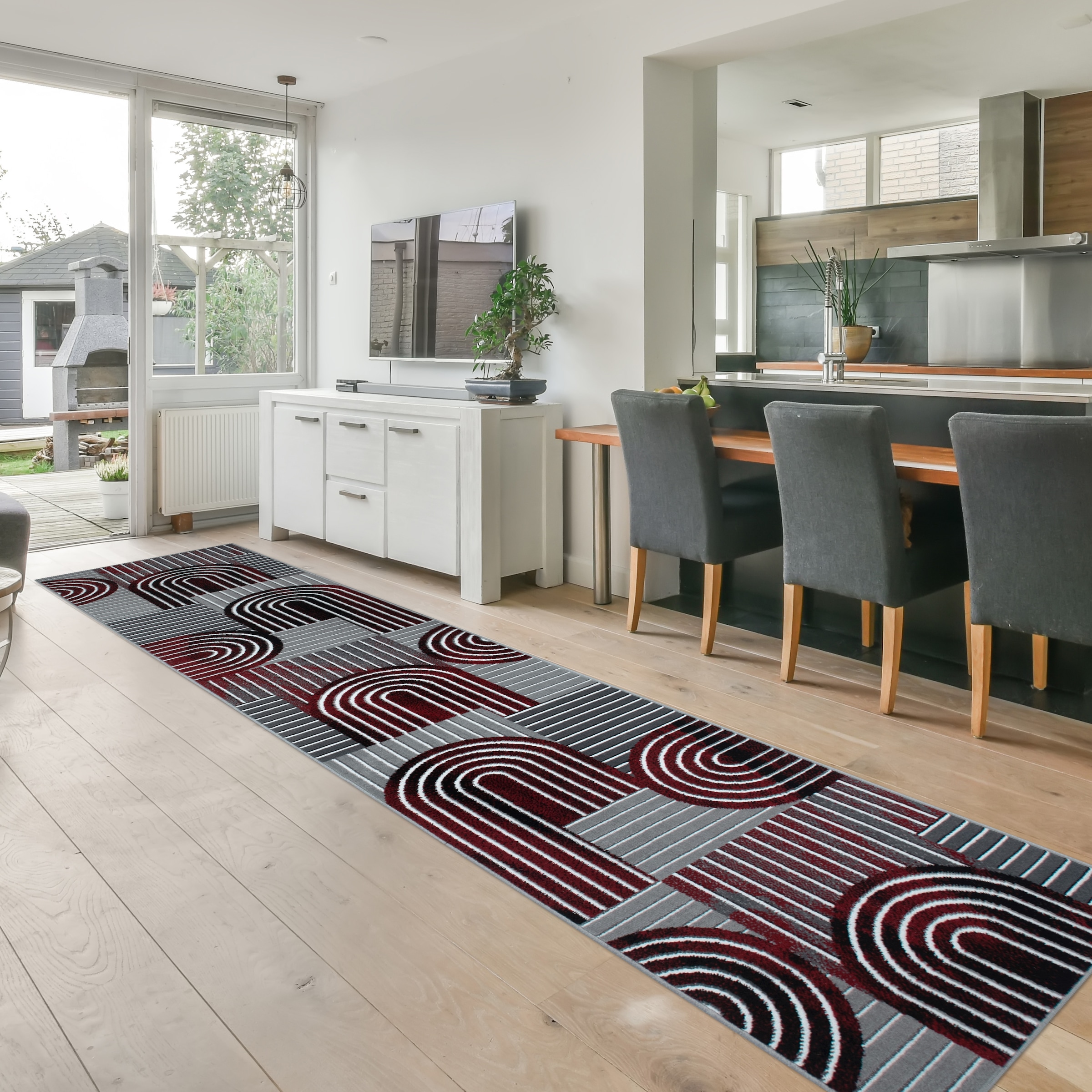 OTTO home Läufer »Lyssandra« rechteckig 8 mm Höhe 3D-Effekt, softer Kurzflor, pflegeleicht, leichter Glanz, Scandi-Look