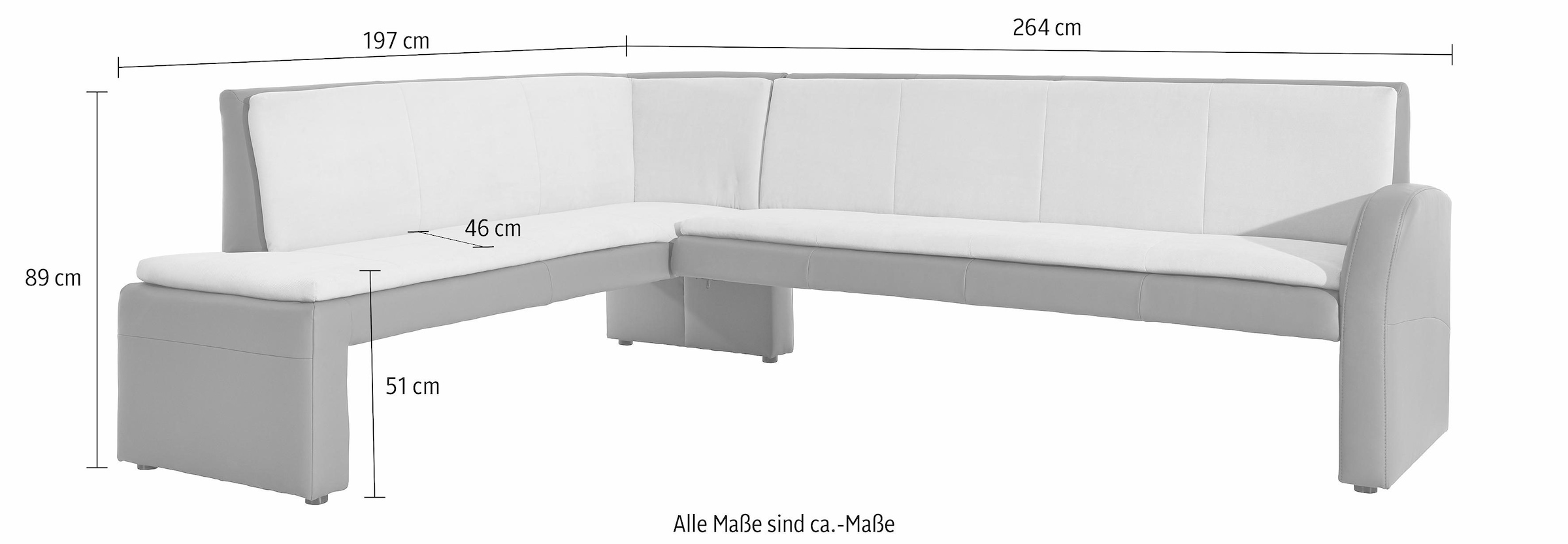exxpo - sofa fashion Eckbank »Cortado, elegant und modern mit hohem Sitzkomfort«, hohe Bodenfreiheit, schöne Detailverarbeitung, wahlweise Lederbezug