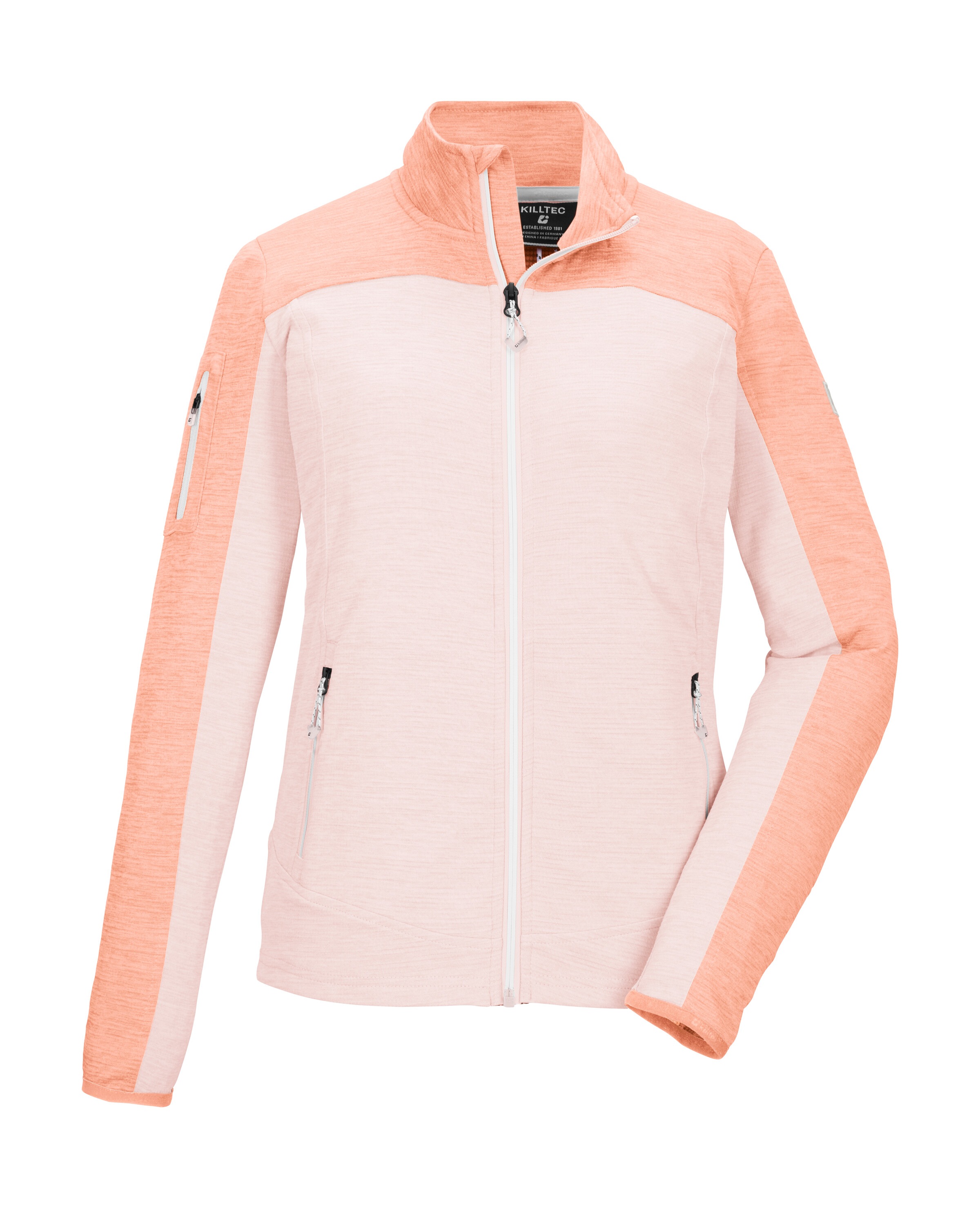 Killtec Strickjacke »KOS 71 WMN FLX JCKT« Colourblock Powerstretchjacke mit Zipper-Taschen und Kinnschutz