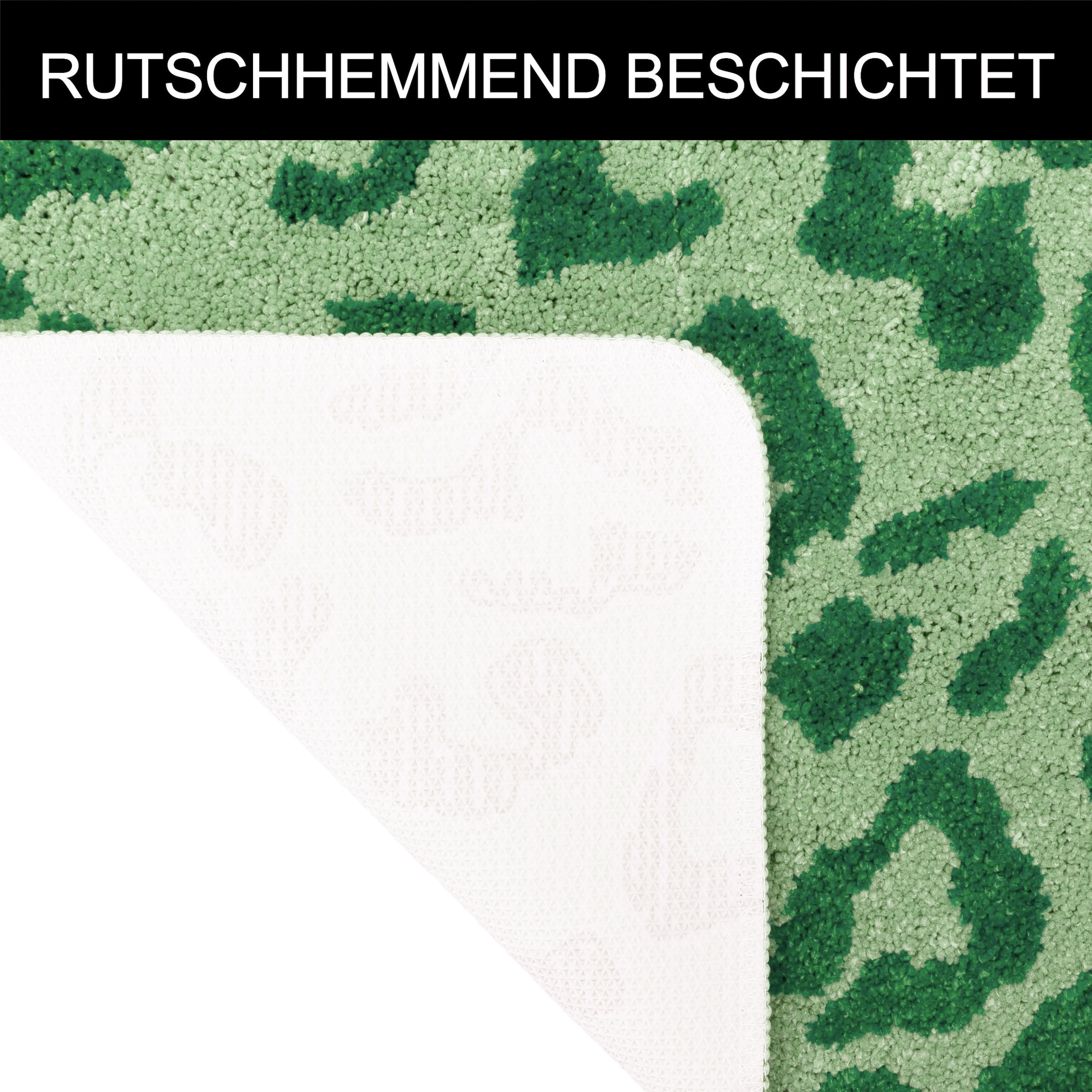 OTTO home Badematte »Anna Leo, Badvorleger, Badezimmer Teppich, Duschvorleger« Höhe 15 mm rutschhemmend beschichtet fußbodenheizungsgeeignet | schnell trocknend mit Animal Print, modernes Muster, Leo, weich