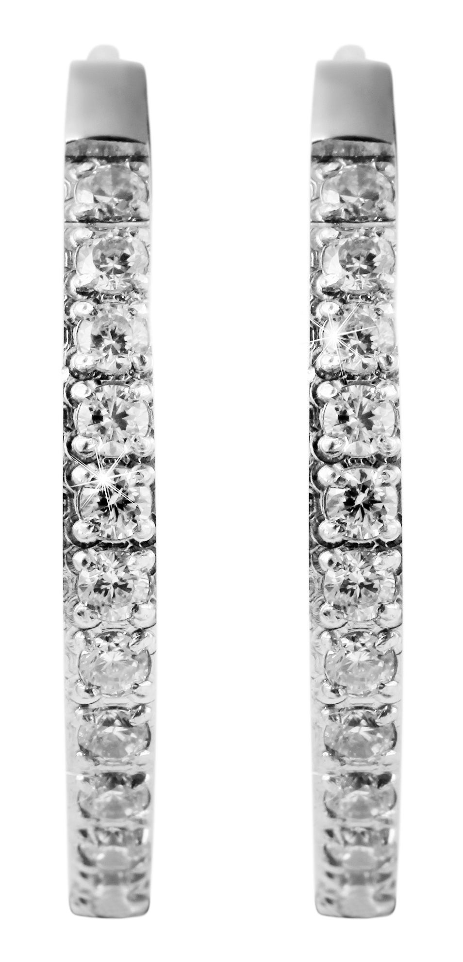 Adelia´s Paar Creolen »Damen Ohrringe ¿ Creole aus Edelstahl mit Strass«