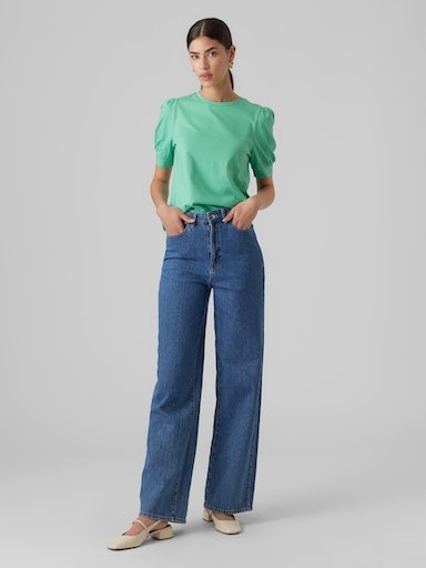 Vero Moda T-Shirt »VMKERRY 2/4 O-NECK TOP VMA JRS NOOS« mit Rundhalsausschnitt