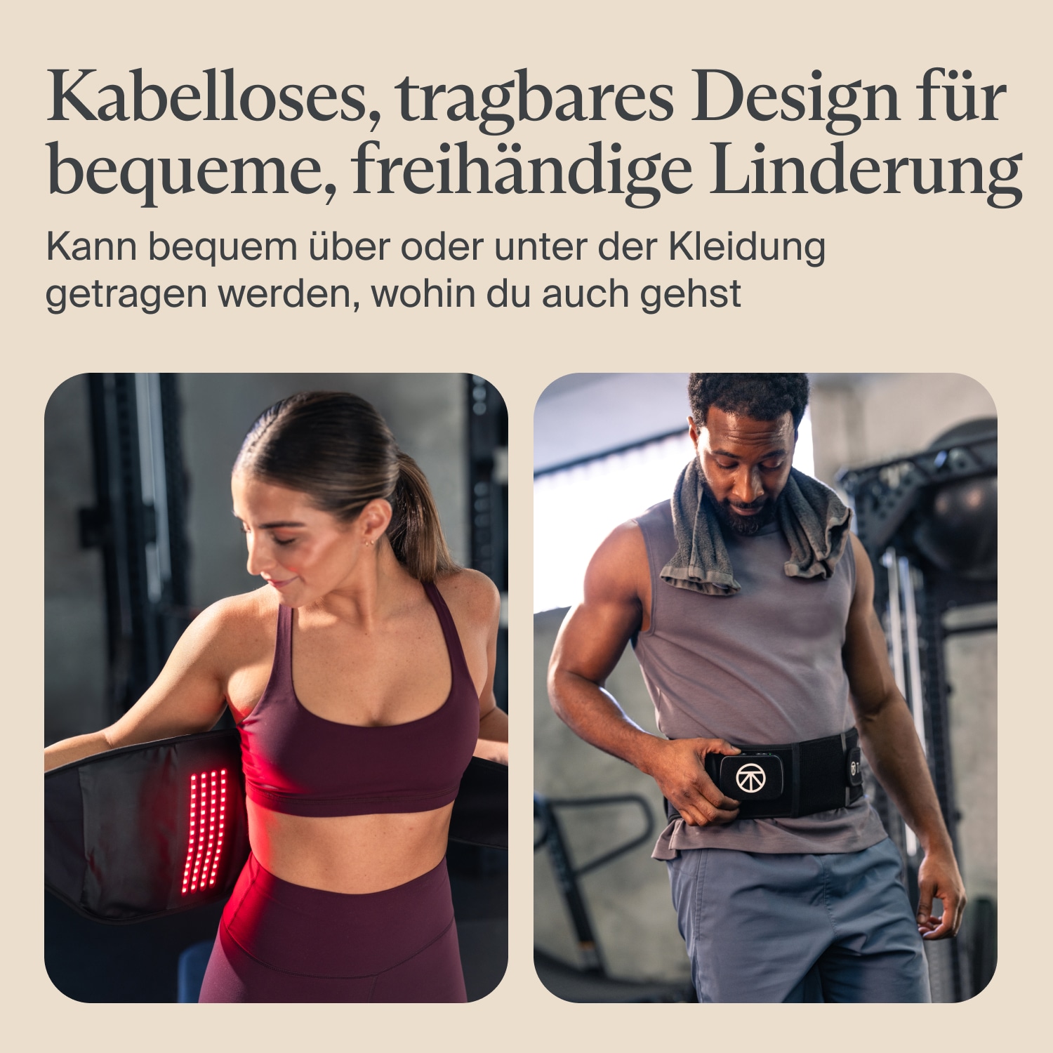 Therabody Wärmegürtel »ThermBack LED Therapiebandage mit Ferninfrarot, LED, Wärme, Vibration«, Lindert Rückenschmerzen, fördert Erholung & steigert Beweglichkeit