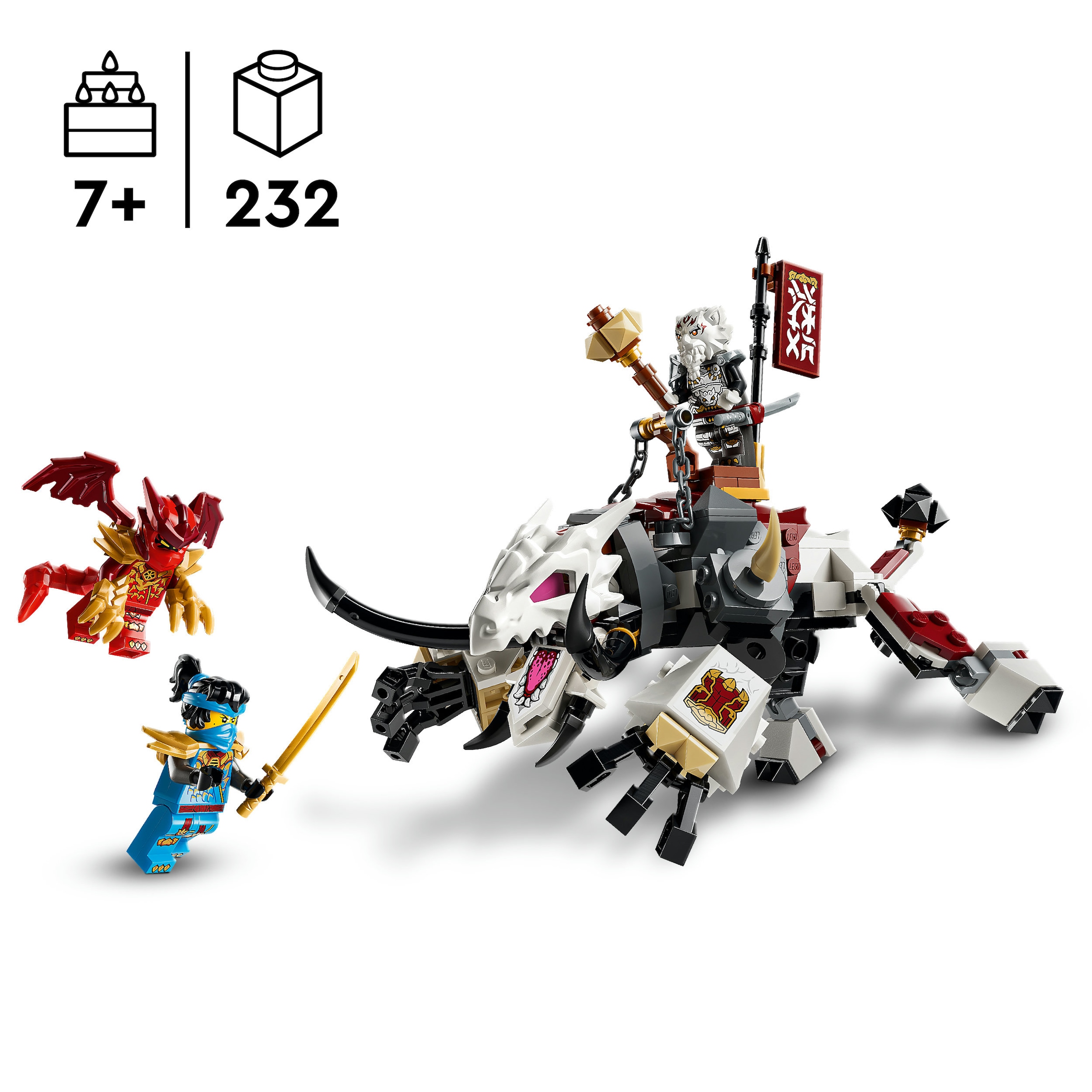 LEGO® Konstruktionsspielsteine »Zilvar auf seinem Drachentier Grimtak (71863), LEGO Ninjago« Made in Europe