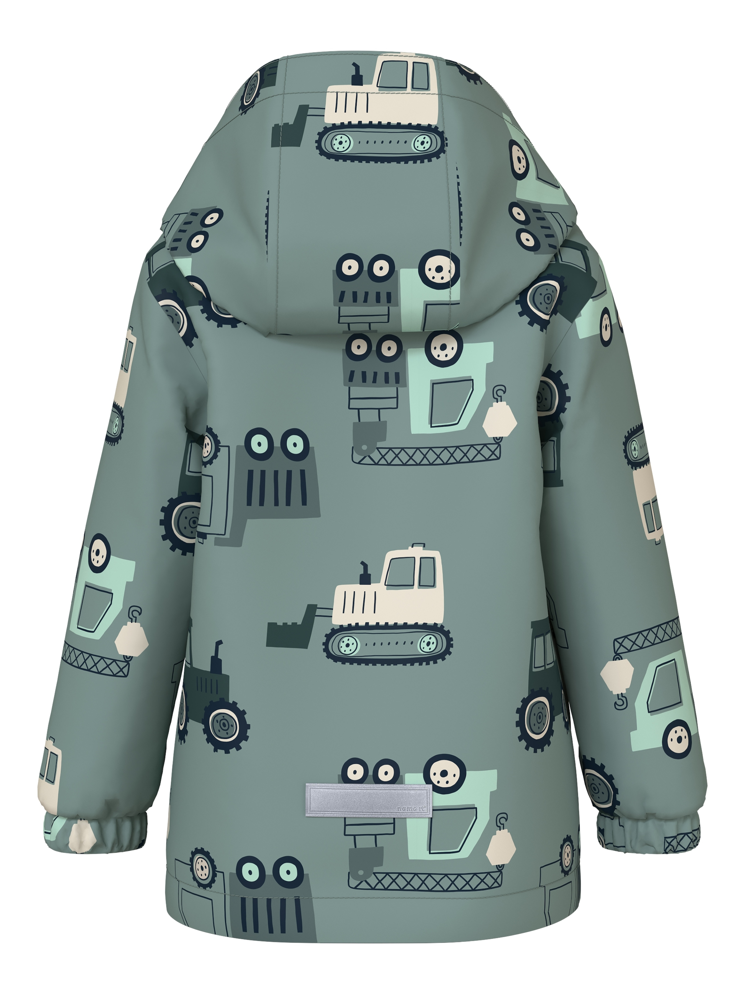 Name It Outdoorjacke »NMMMAX JACKET LI AOP NOOS« mit Kapuze reflektierende Details, wasserabweisend