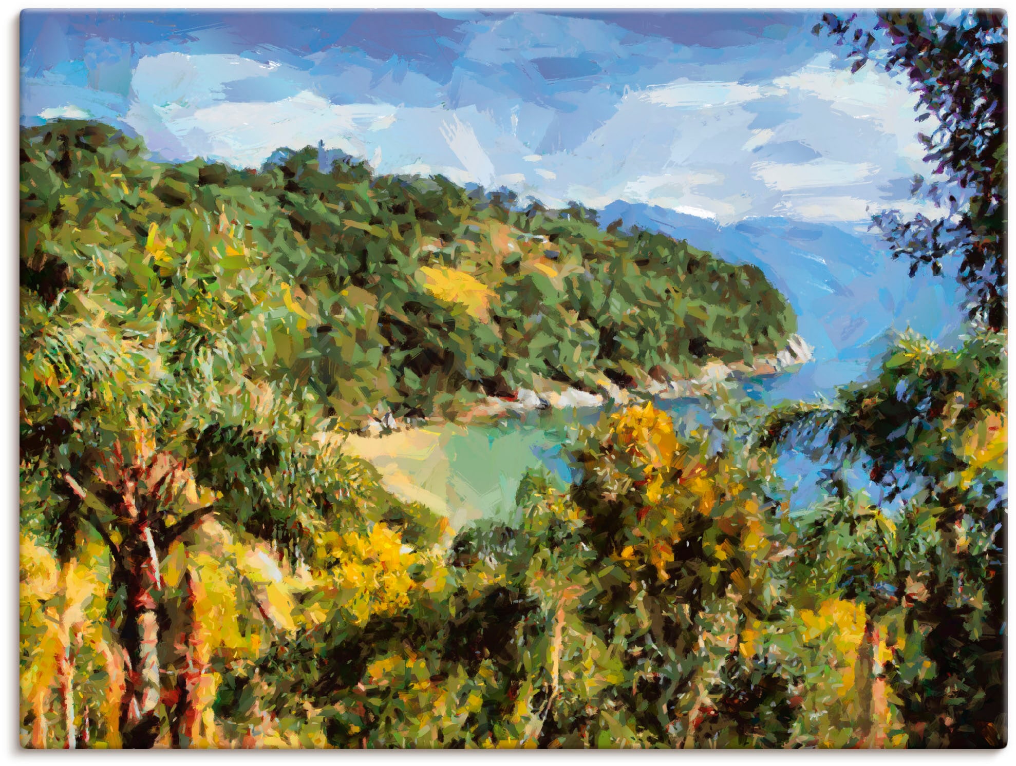 Artland Leinwandbild »Romantische Bucht II«, Meer Bilder, (1 St.), auf Keilrahmen gespannt