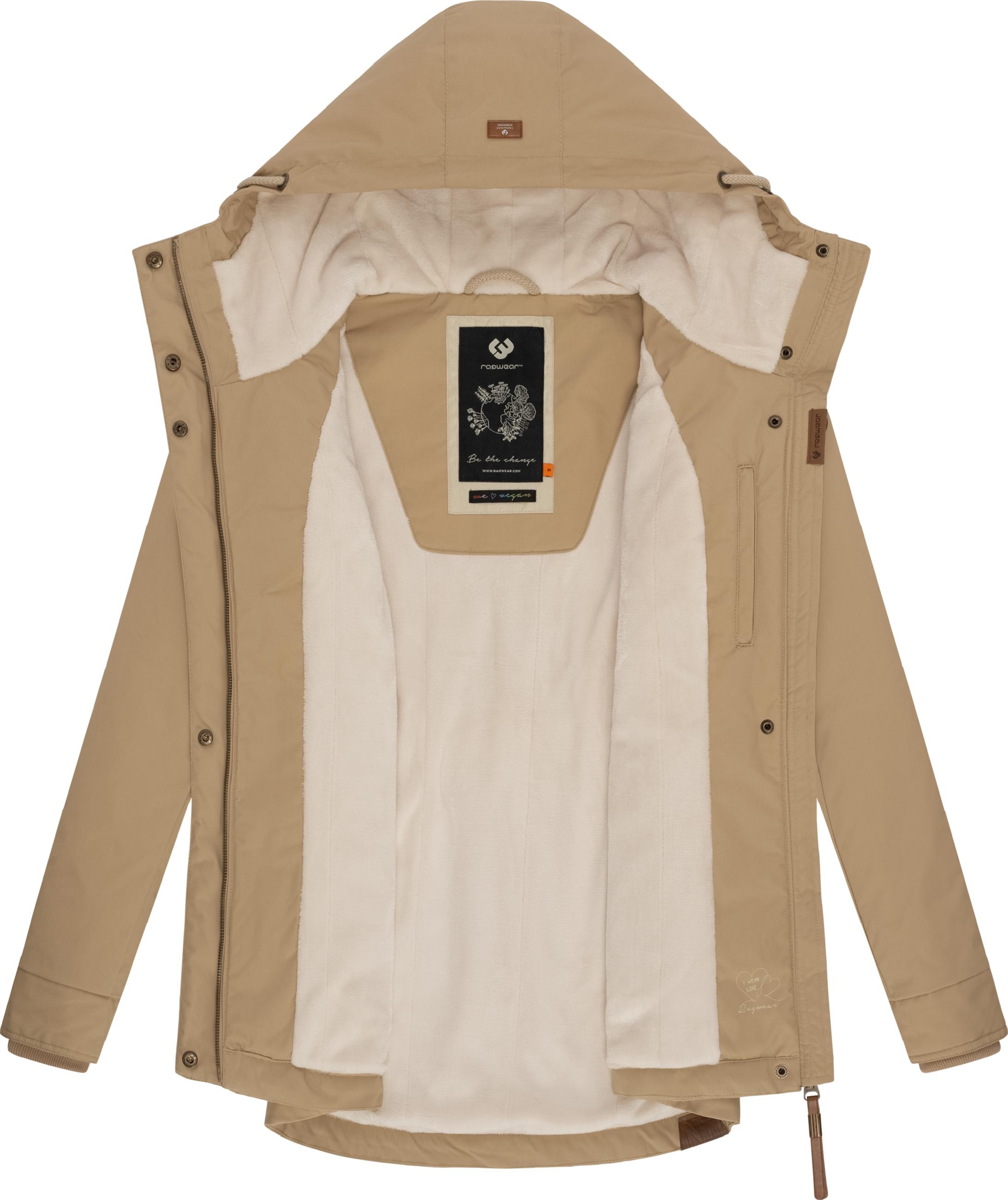 Ragwear Winterjacke »Winterjacke Monade«, mit Kapuze, Damen Winterparka mit Kapuze und m. Fleece gefüttert